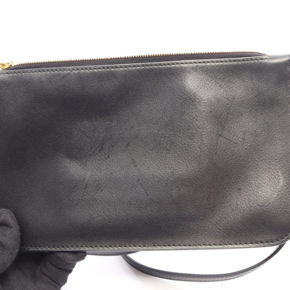 Hermes Black Leather Handbag Shoulder Bag (Pre-Owned)