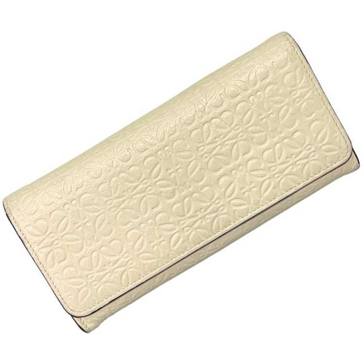 Loewe Beige Leather Long Wallet (Bi-Fold) (Pre-Owned)