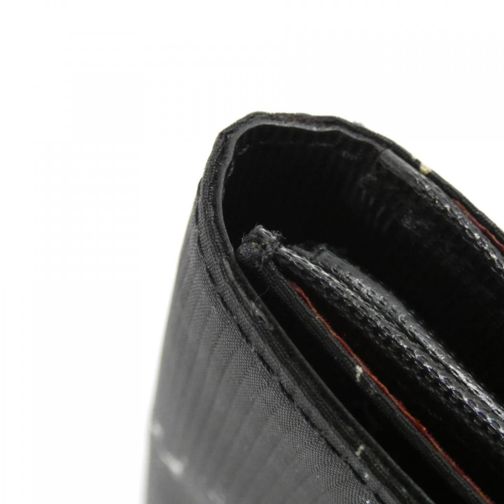 Chanel Black White Nylon Wallet (Tri-Fold) (Pre-Owned)
