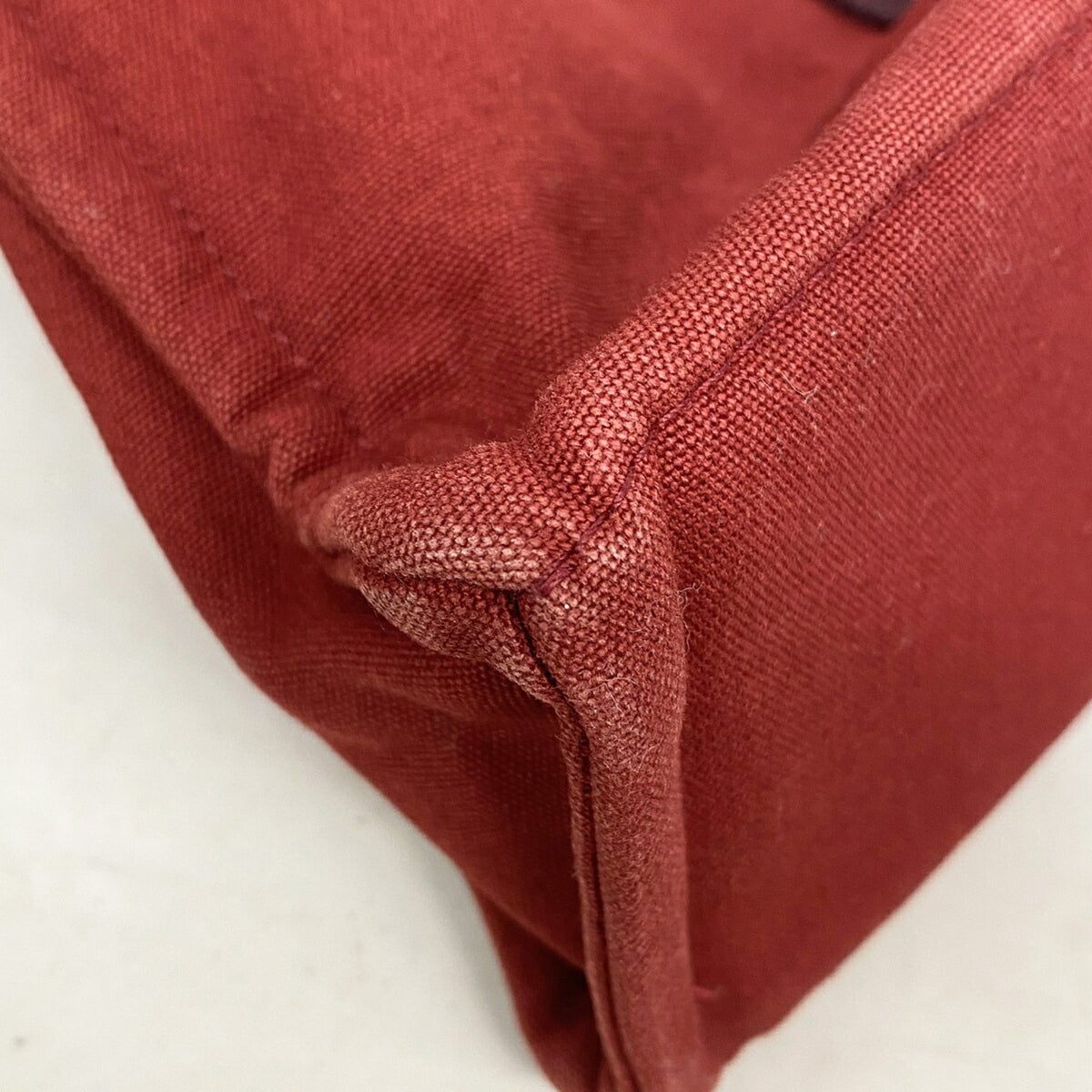 Hermes Red Color Canvas Tote Bag (Pre-Owned)
