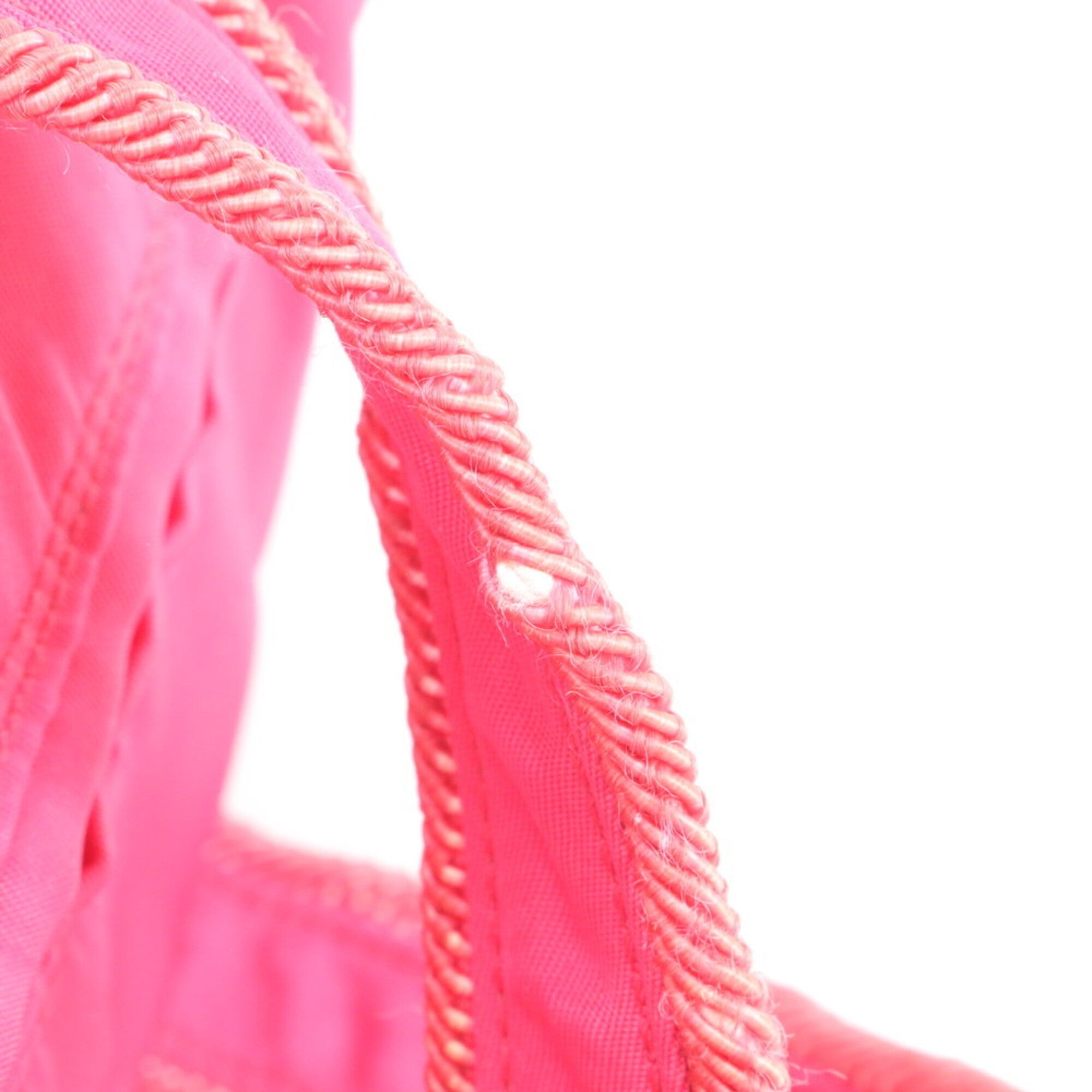 Prada Pink Nylon Handbag Tote Bag (Pre-Owned)