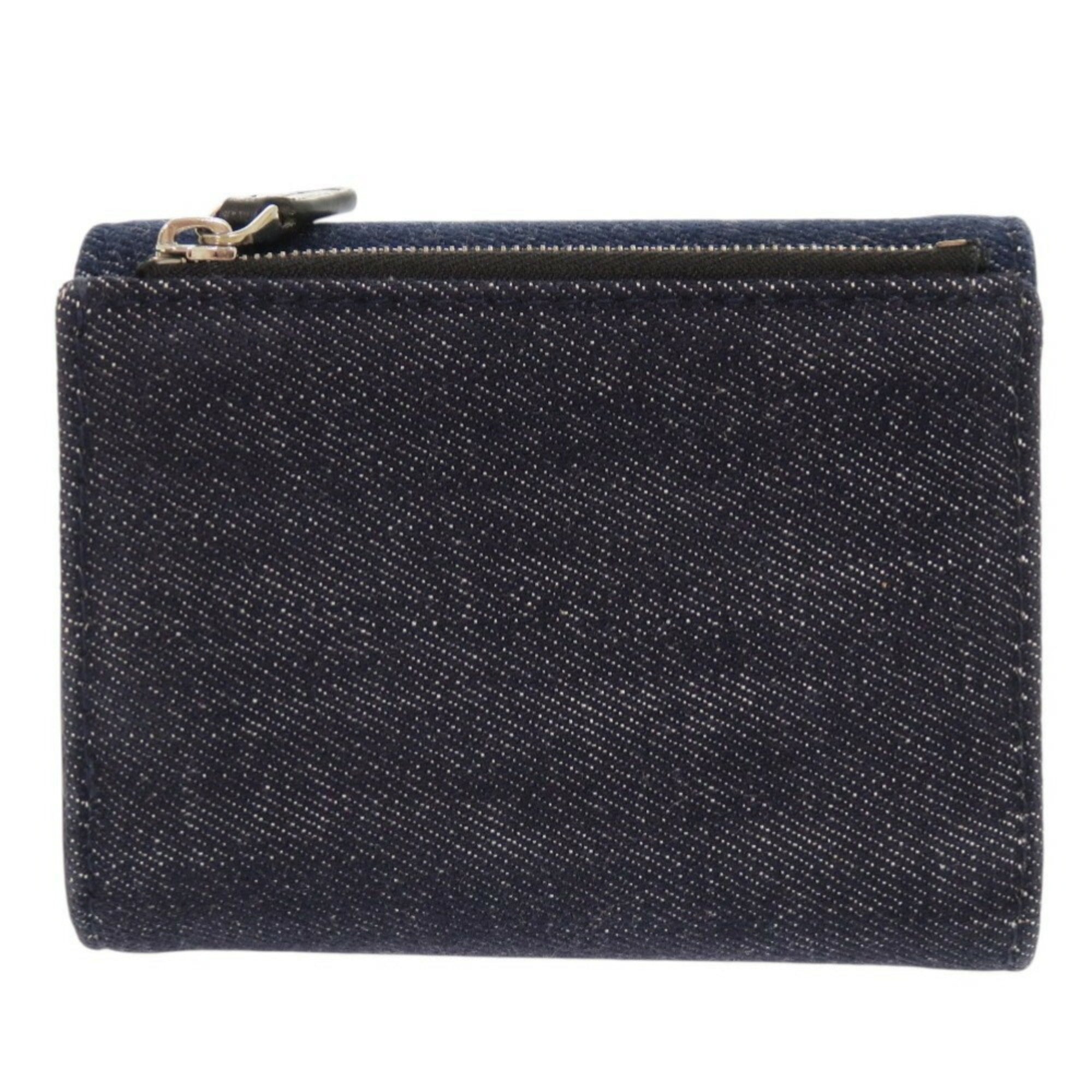 Bvlgari Blue Denim Wallet (Tri-Fold) (Pre-Owned)