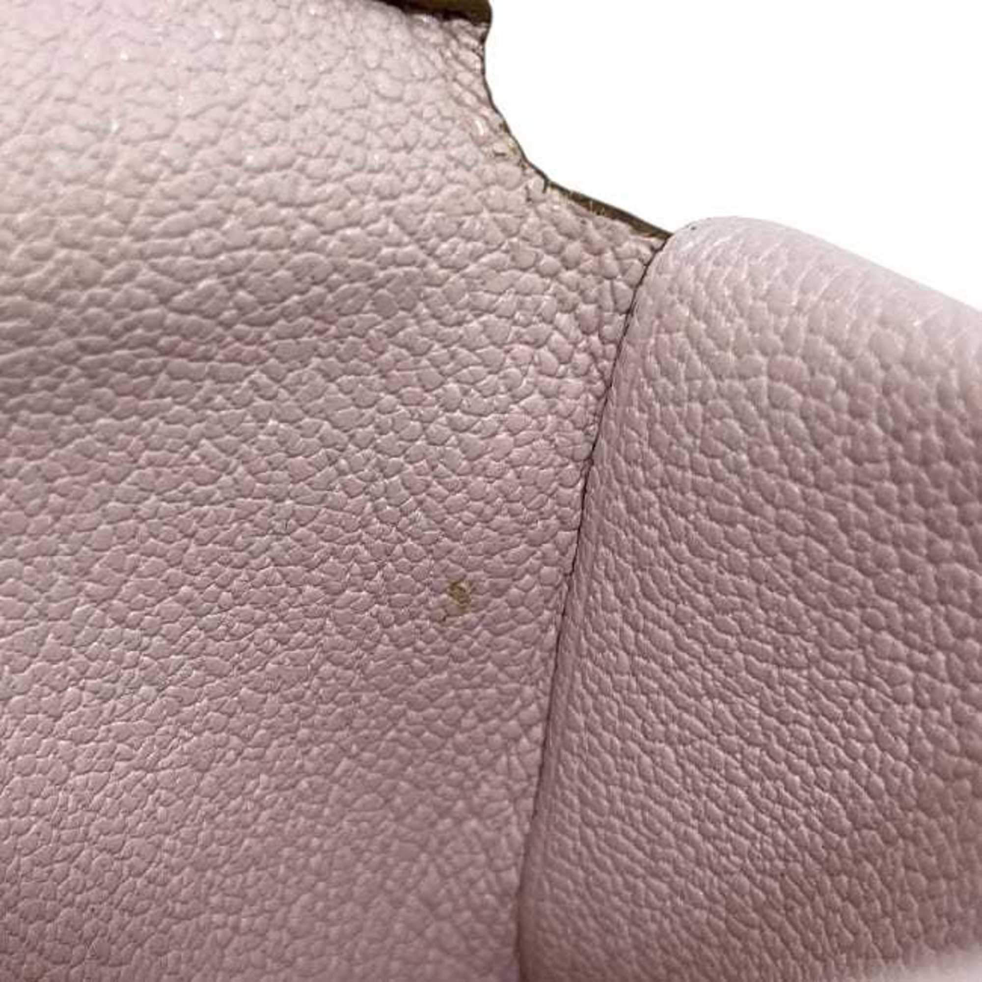 Hermes Pink Leather Chevre Myzore Leather Coin Purse/Coin Case (Pre-Owned)