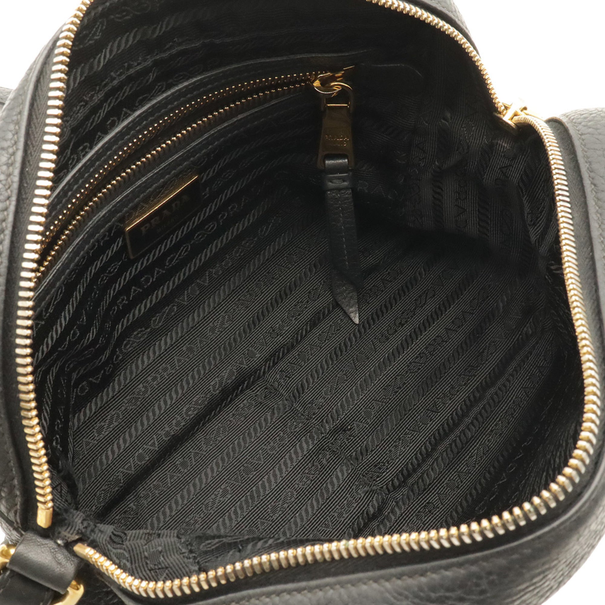 Prada Black Nero Leather Pochette Shoulder Bag (Pre-Owned)