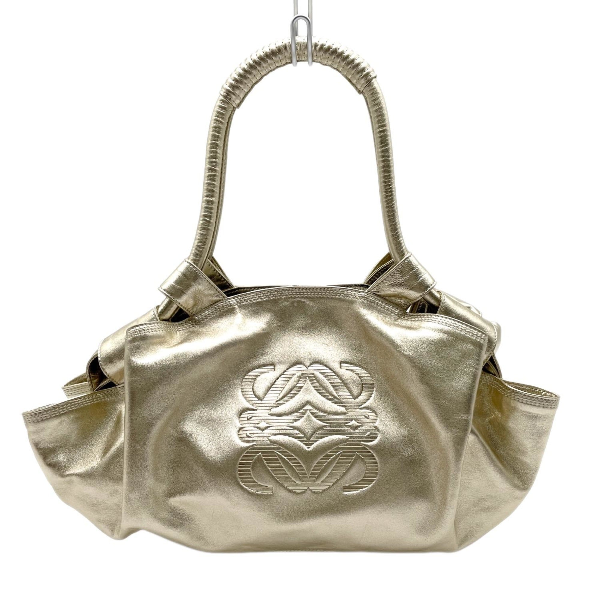 Loewe Gold Leather Handbag (Pre-Owned)