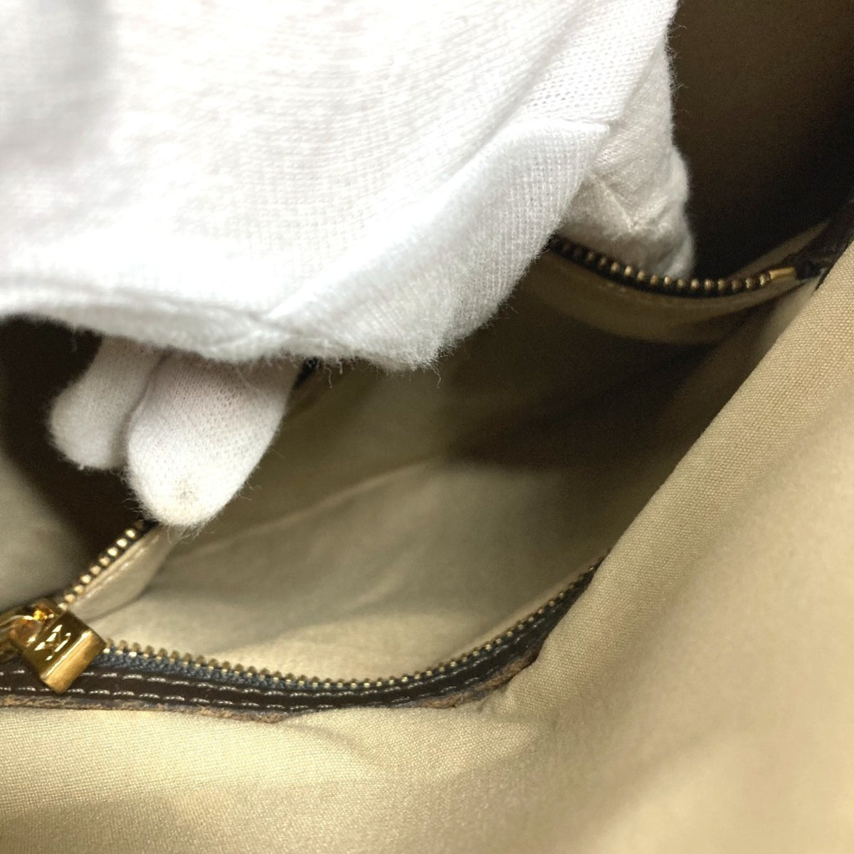 Louis Vuitton Brown Khaki Monogram Mini Handbag Tote Bag (Pre-Owned)