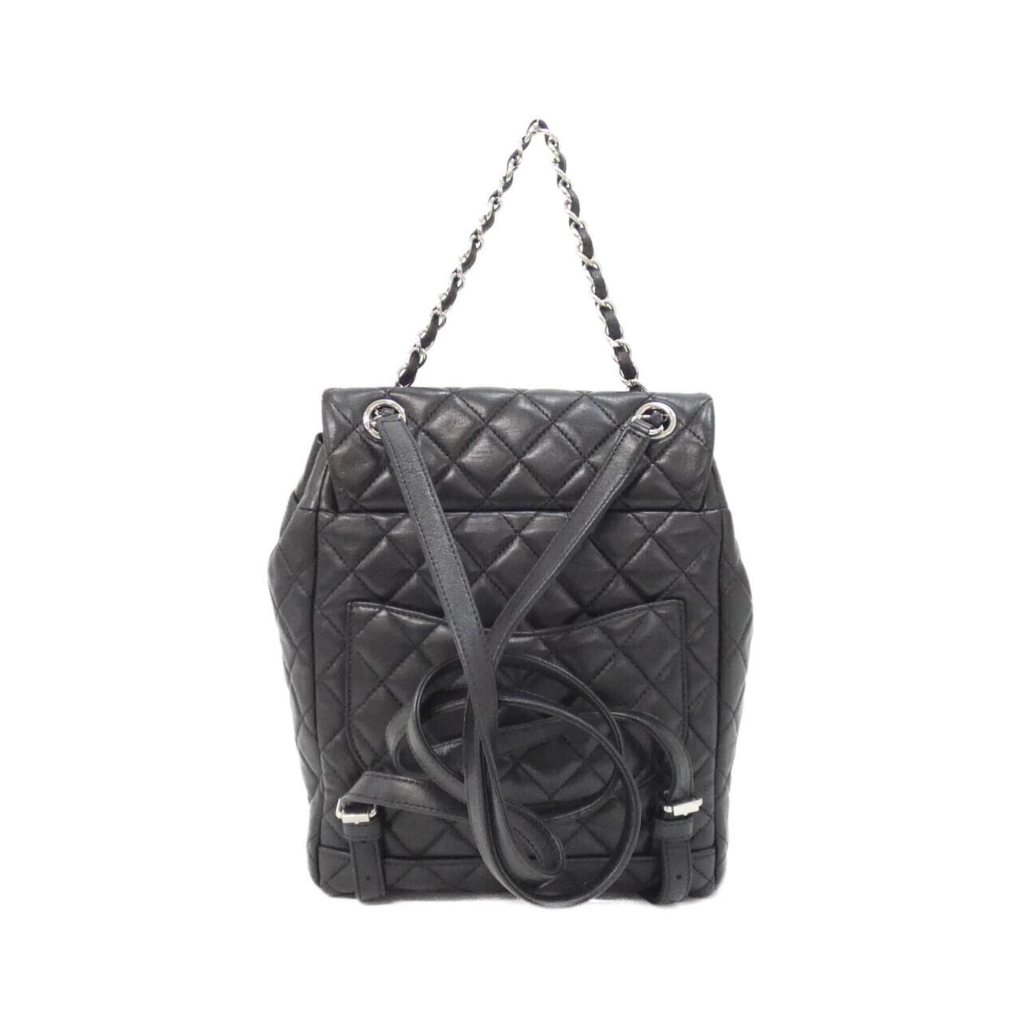 Chanel Black Leather Backpack (Pre-Owned)