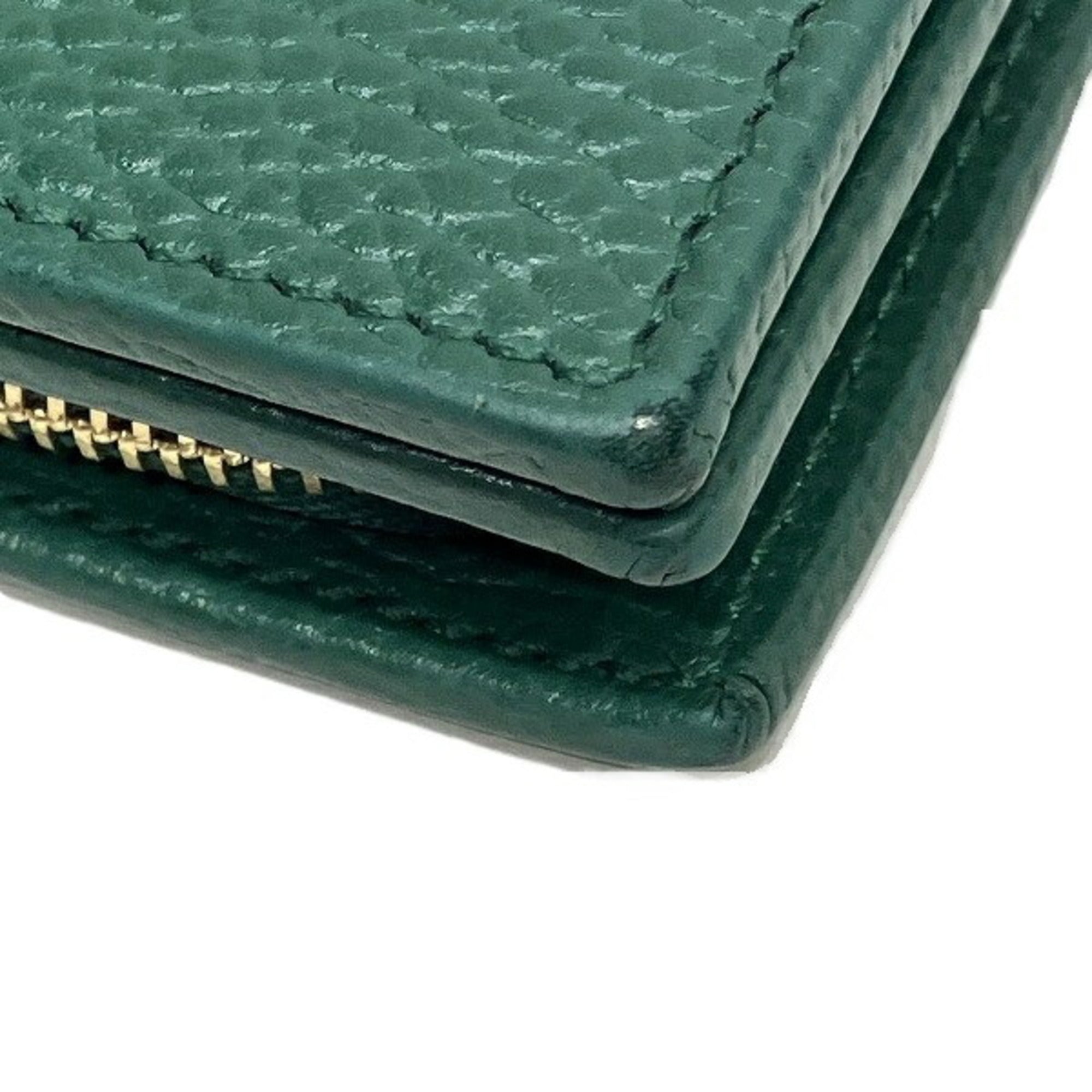 Gucci Green Leather Wallet (Bi-Fold) (Pre-Owned)
