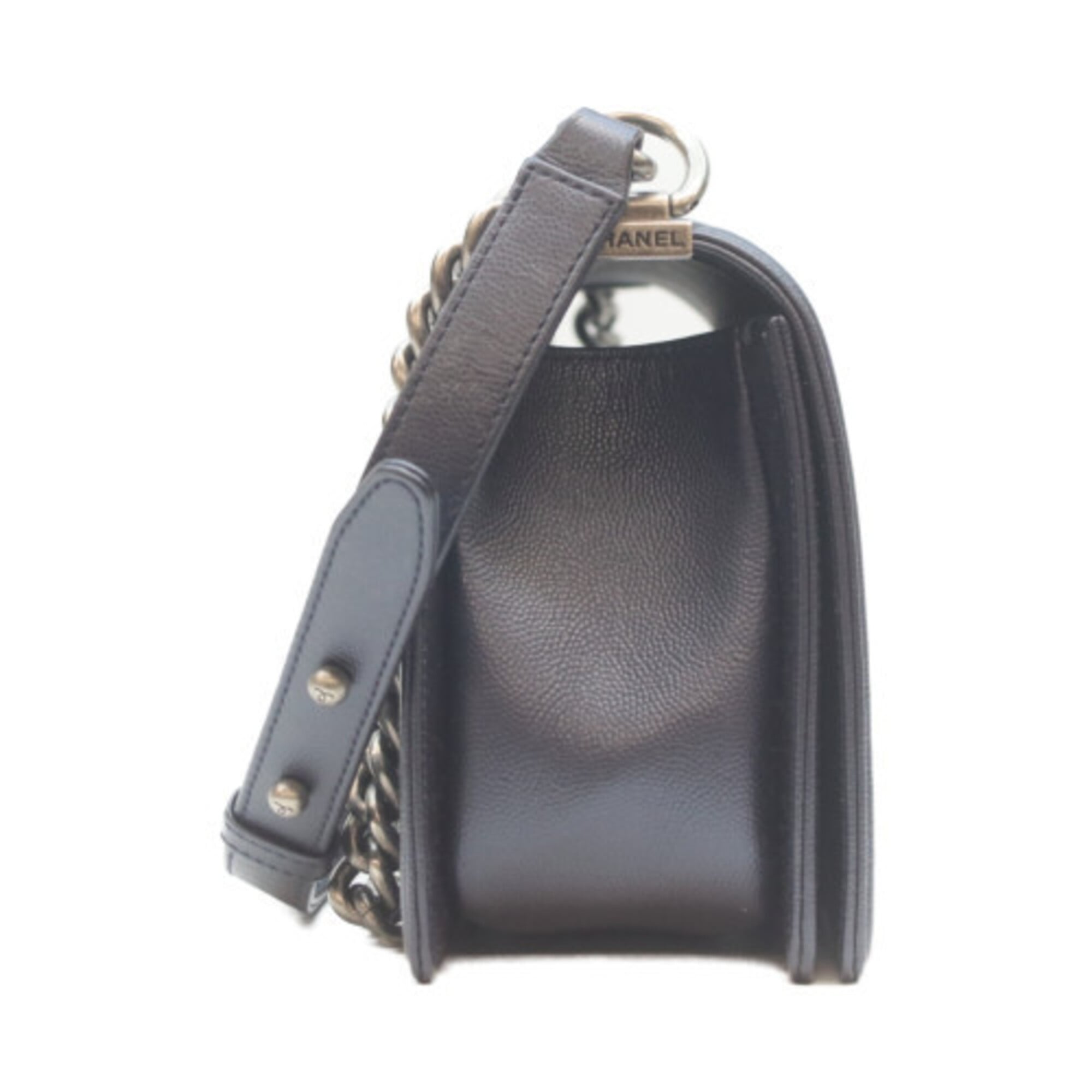 Chanel Navy Grained Calfskin Shoulder Bag (Pre-Owned)
