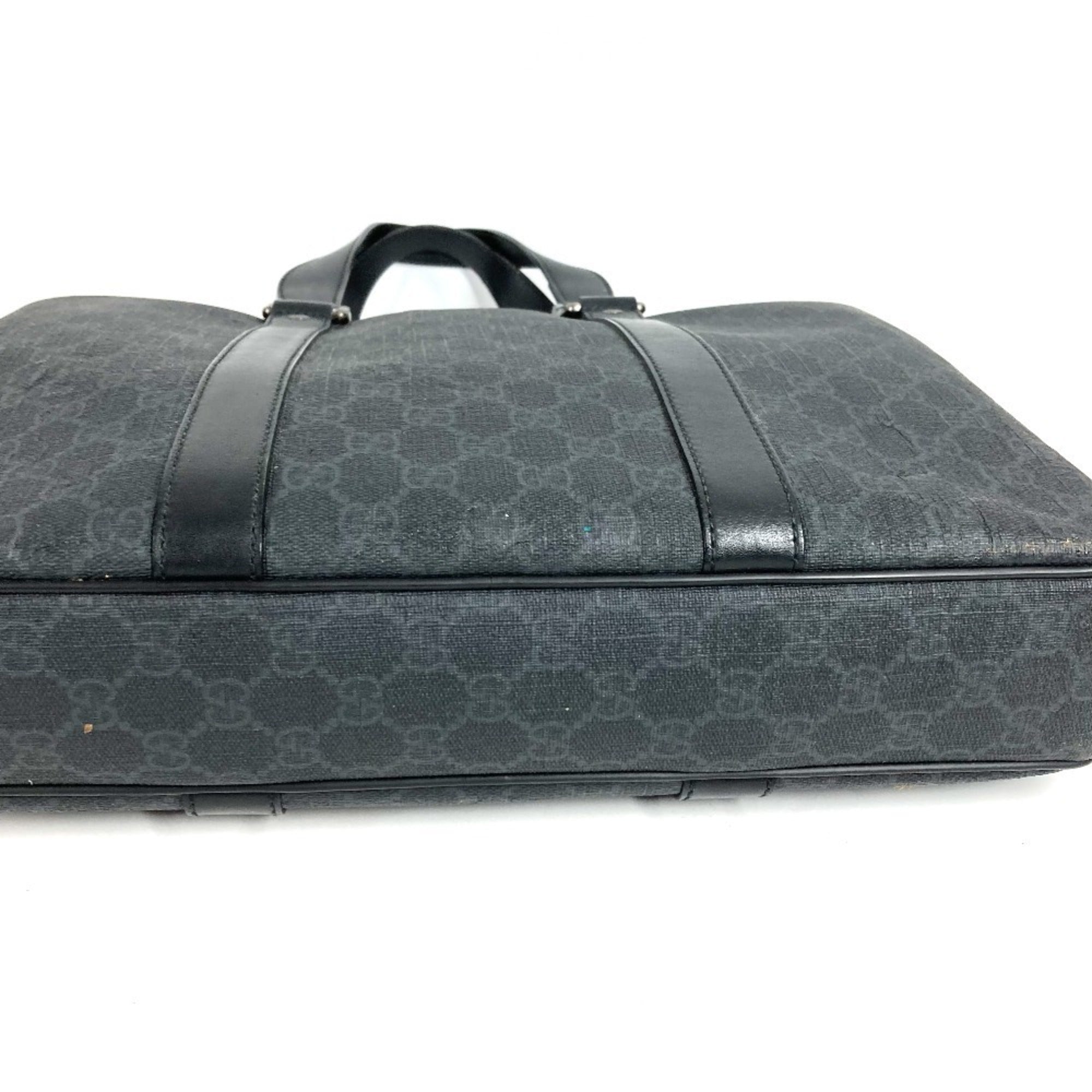 Gucci Black Gg Supreme Briefcase Handbag (Pre-Owned)