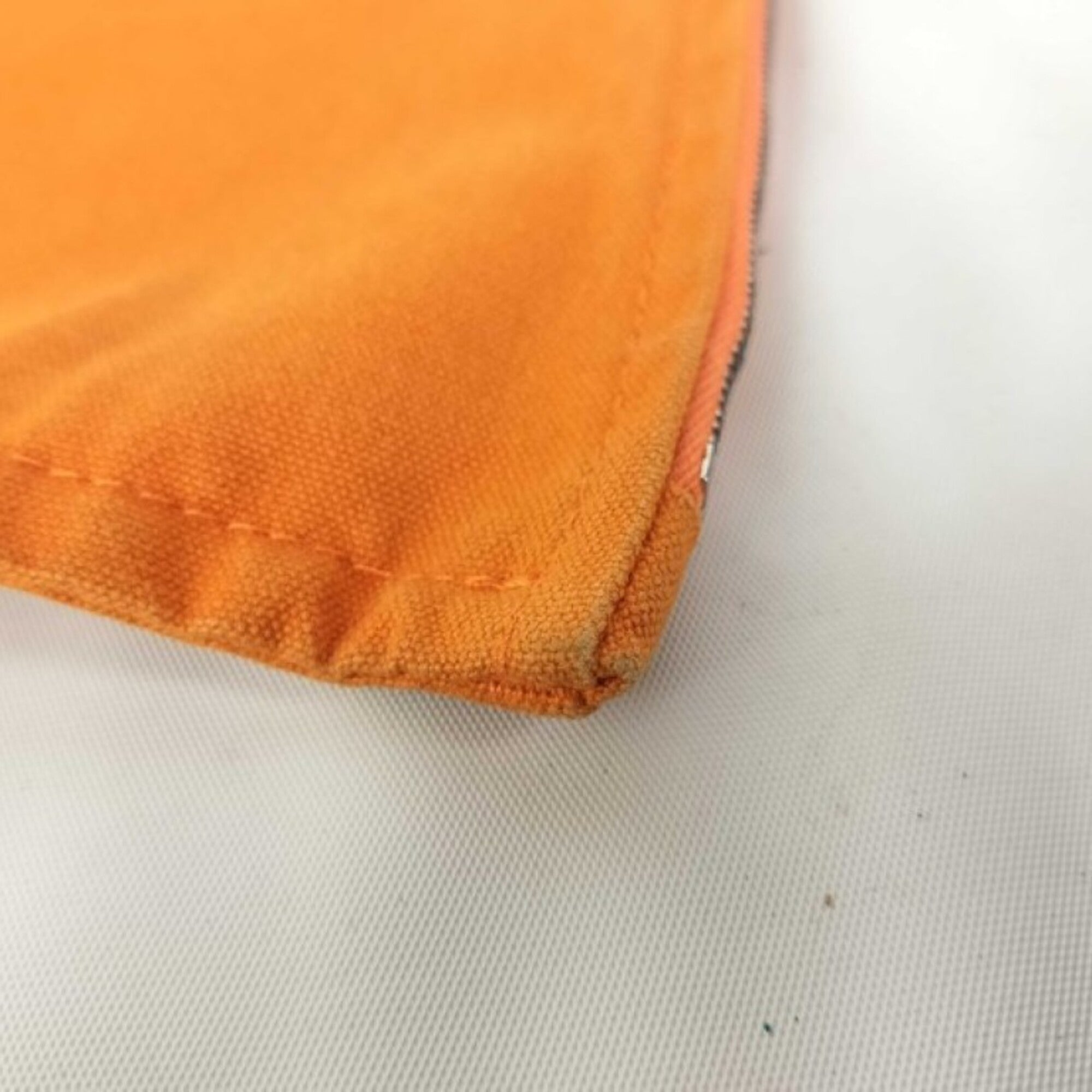 Hermes Orange Canvas Pouch (Pre-Owned)