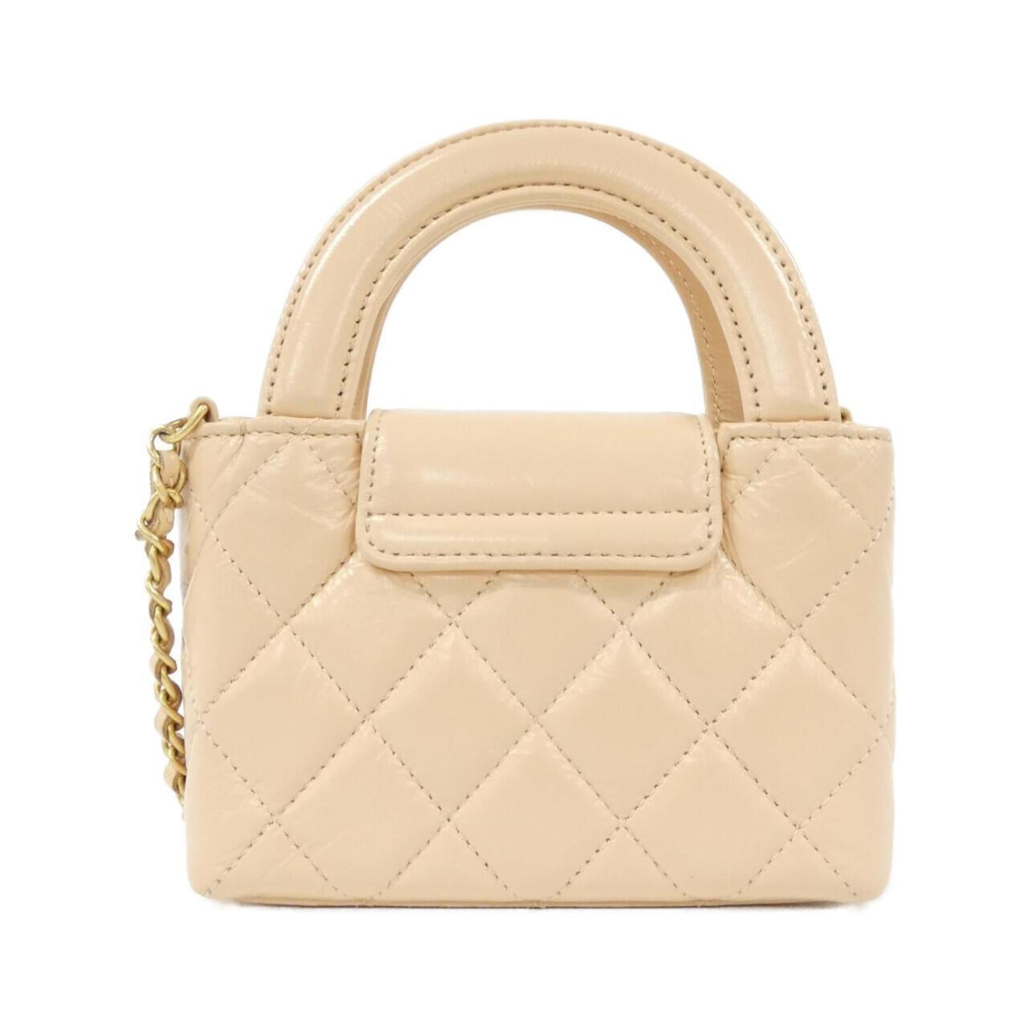 Chanel Beige Leather Shoulder Bag (Pre-Owned)