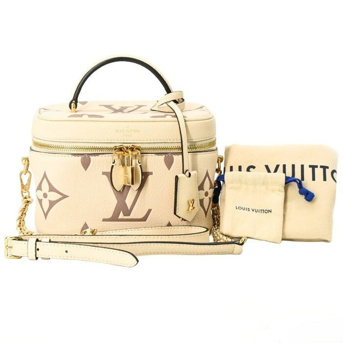 Louis Vuitton Beige Monogram Empreinte Handbag (Pre-Owned)