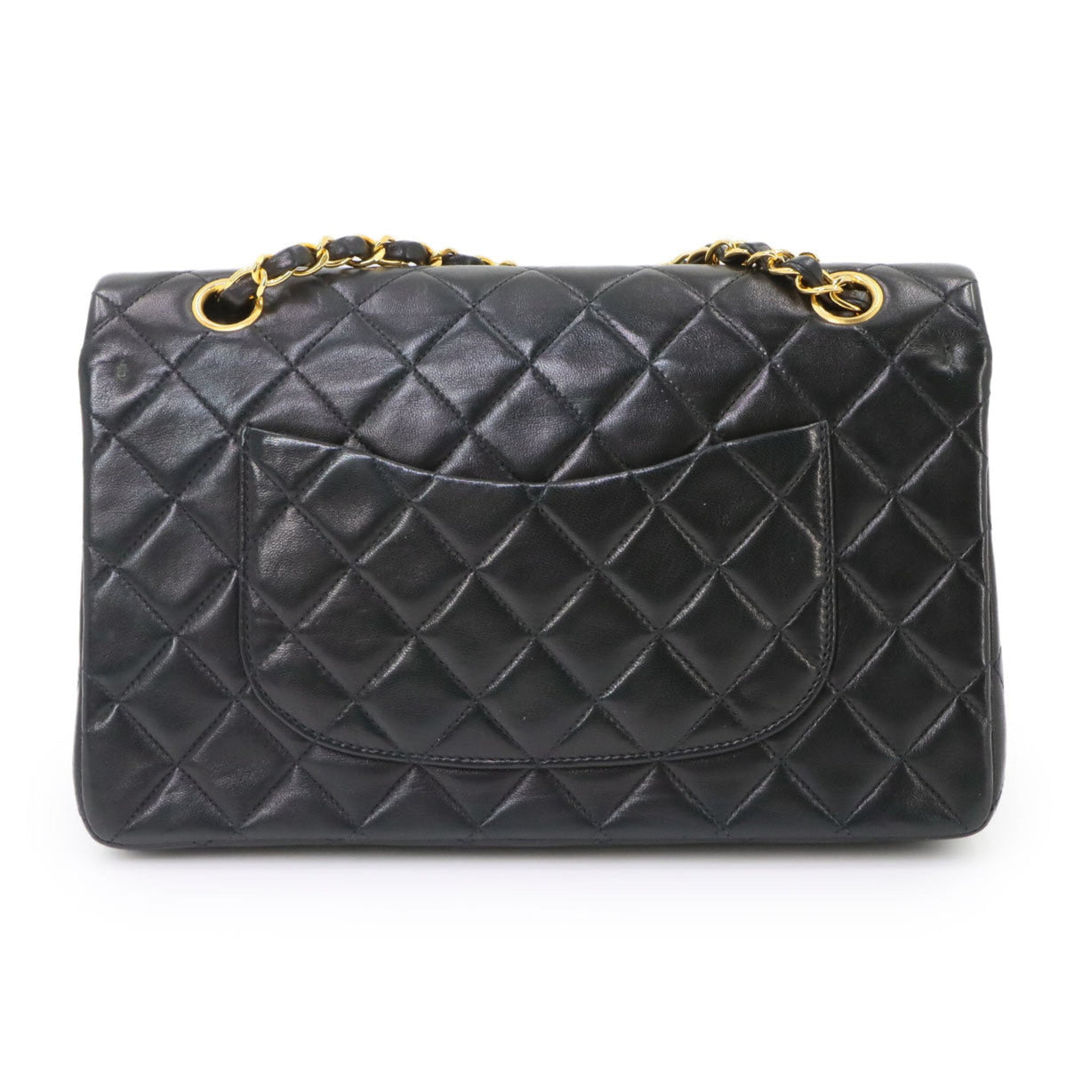 Chanel Matelasse Black Leather Handbag Shoulder Bag (Pre-Owned)
