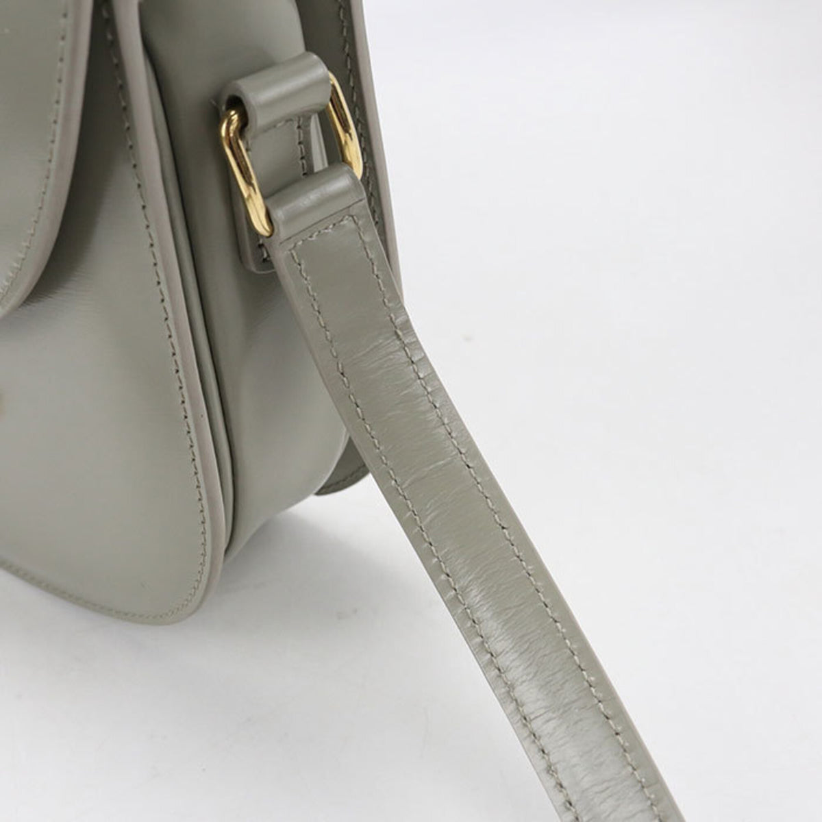 Celine Gray Leather Shoulder Bag (Pre-Owned)