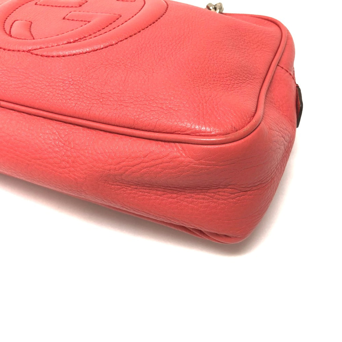 Gucci Pink Leather Shoulder Bag (Pre-Owned)
