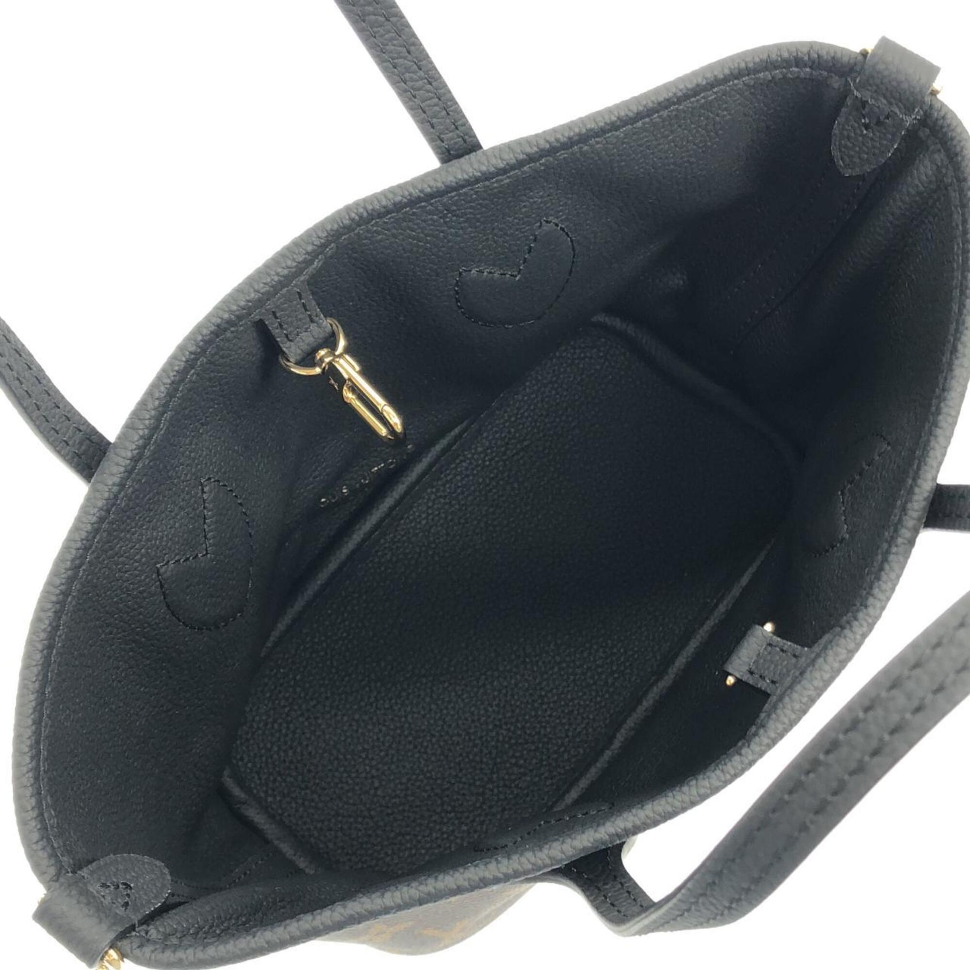 Louis Vuitton Black Marron Coated Canvas Leather Handbag Pouch (Pre-Owned)