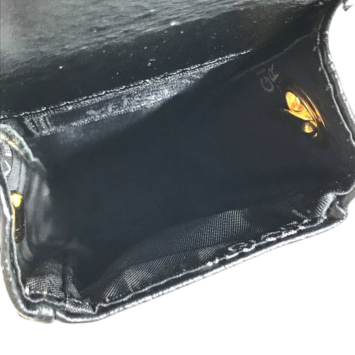 Versace Black Leather Handbag Pouch (Pre-Owned)
