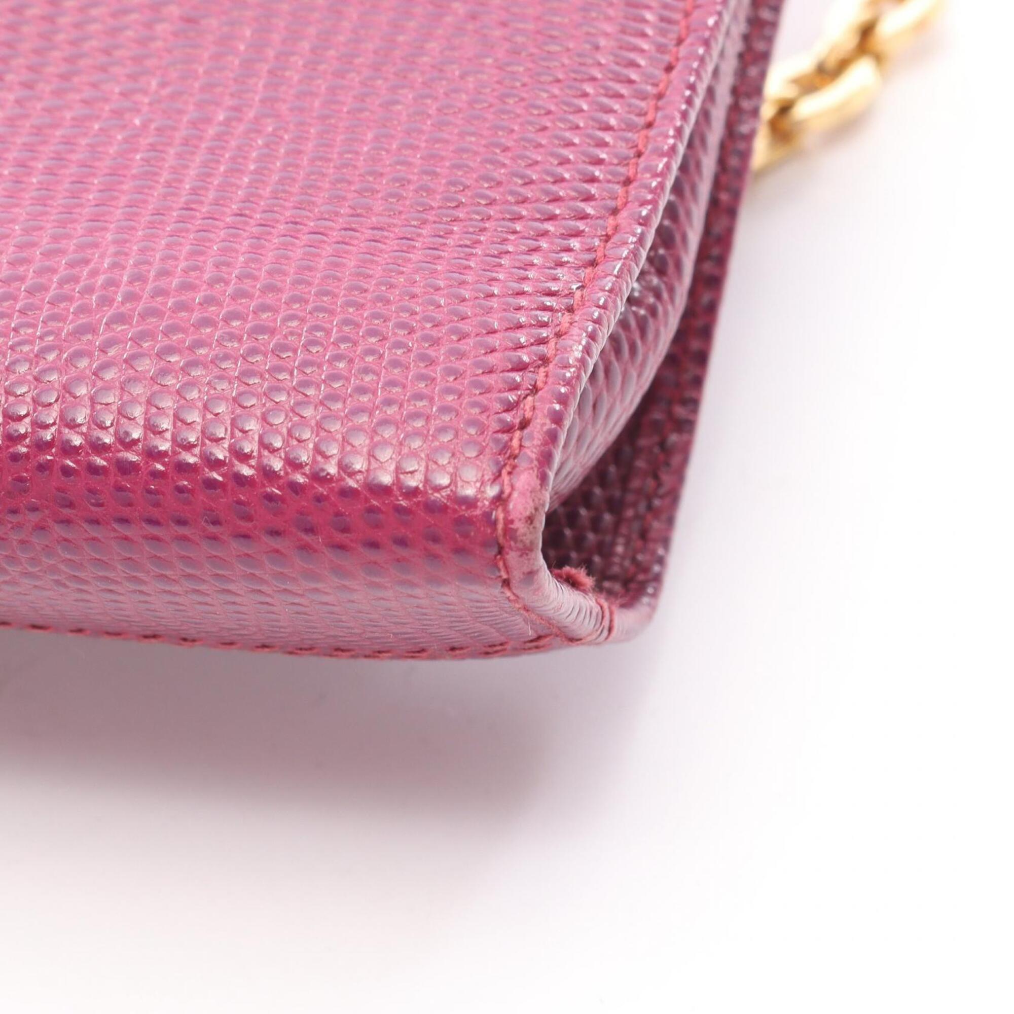 Salvatore Ferragamo Purple Leather Shoulder Bag (Pre-Owned)