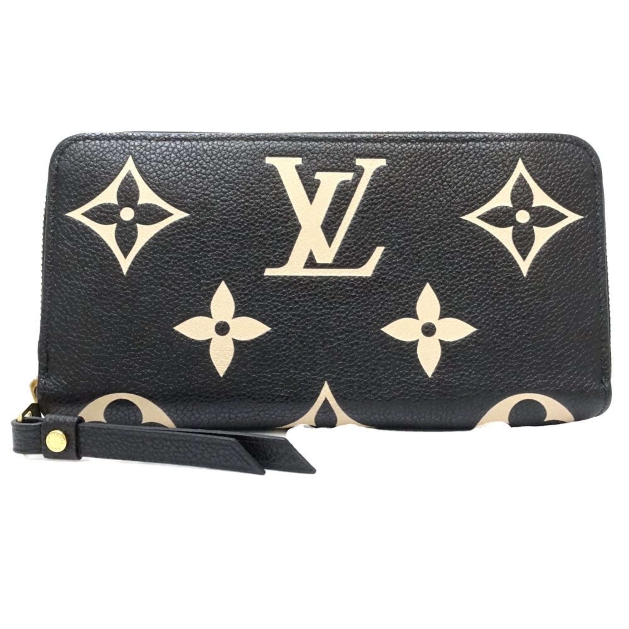 Louis Vuitton Monogram Cream Noir Monogram Empreinte Long Wallet (Bi-Fold) (Pre-Owned)