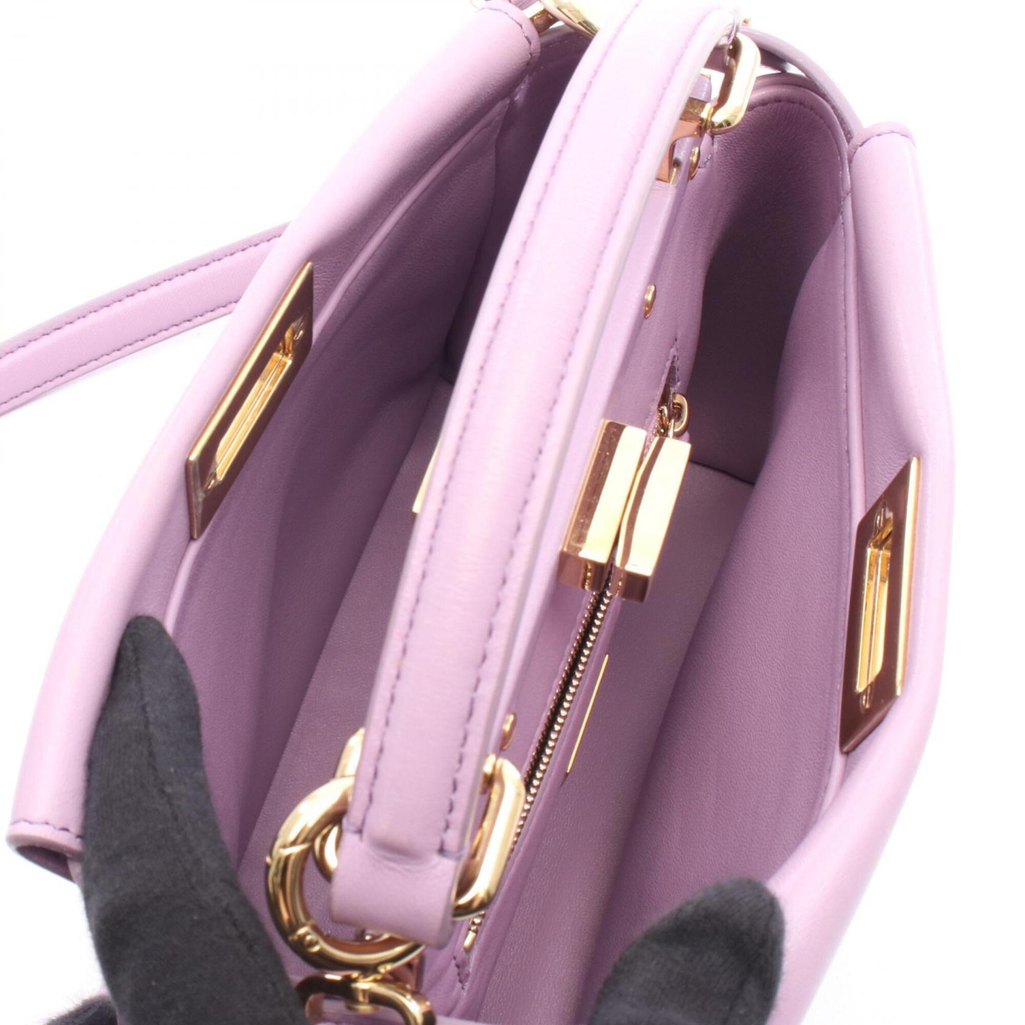 Fendi Purple Leather Handbag (Pre-Owned)
