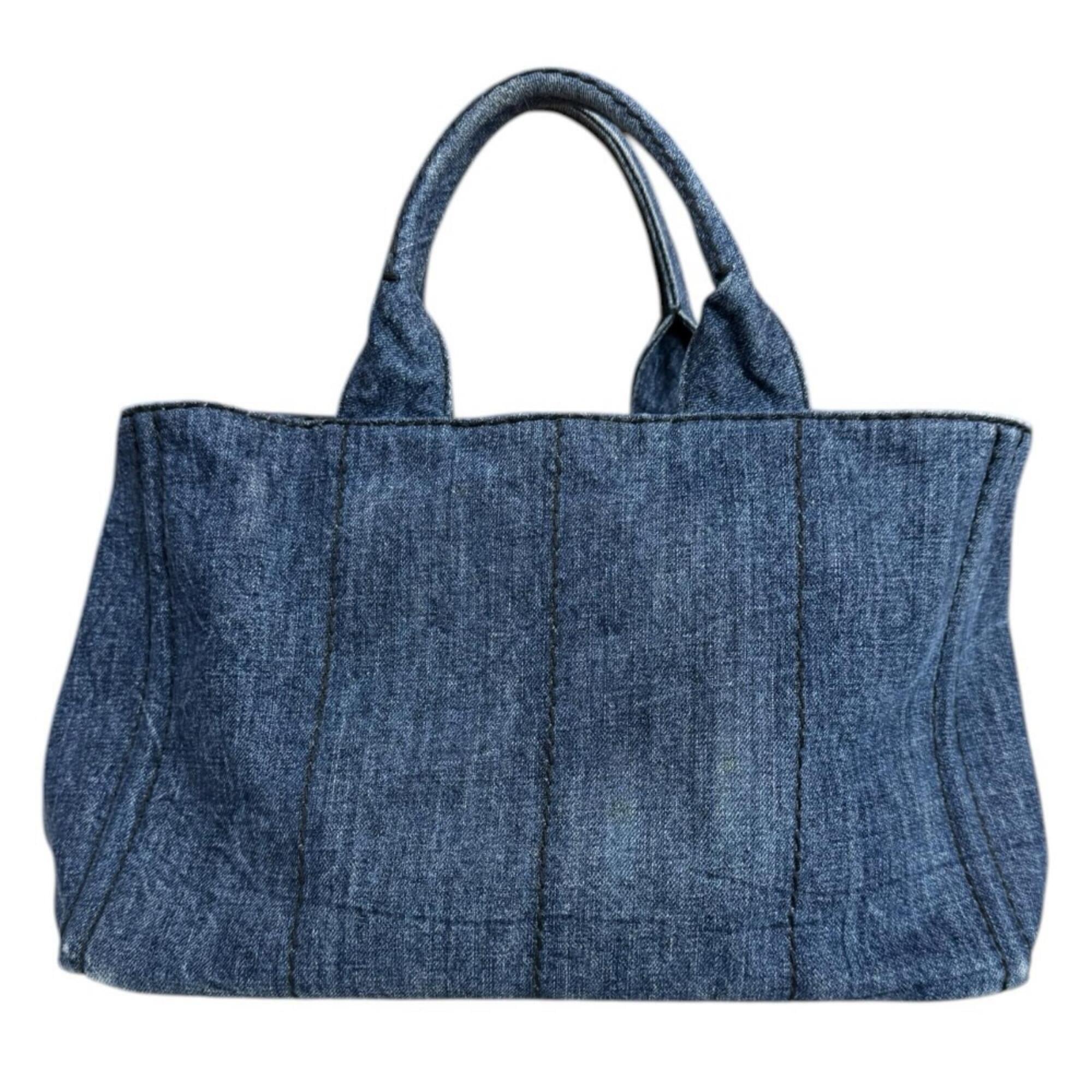 Prada Blue Denim Shoulder Bag (Pre-Owned)