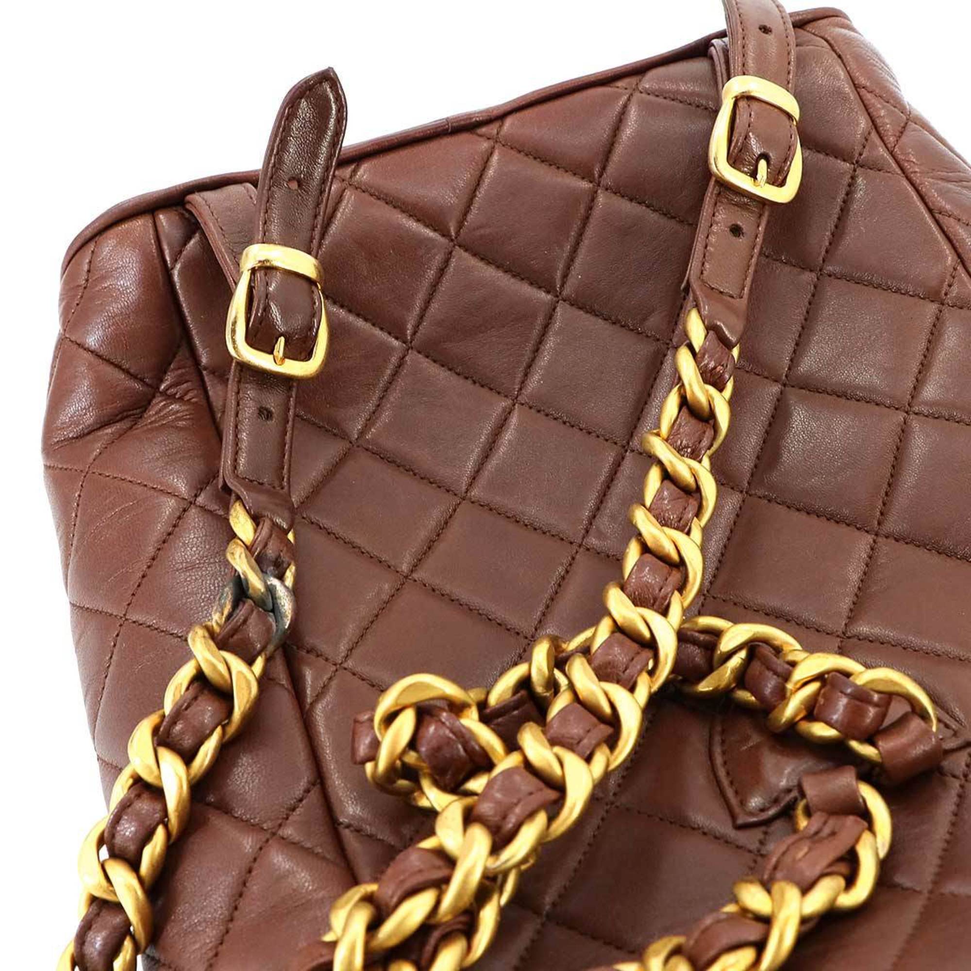 Chanel Brown Leather Backpack (Pre-Owned)