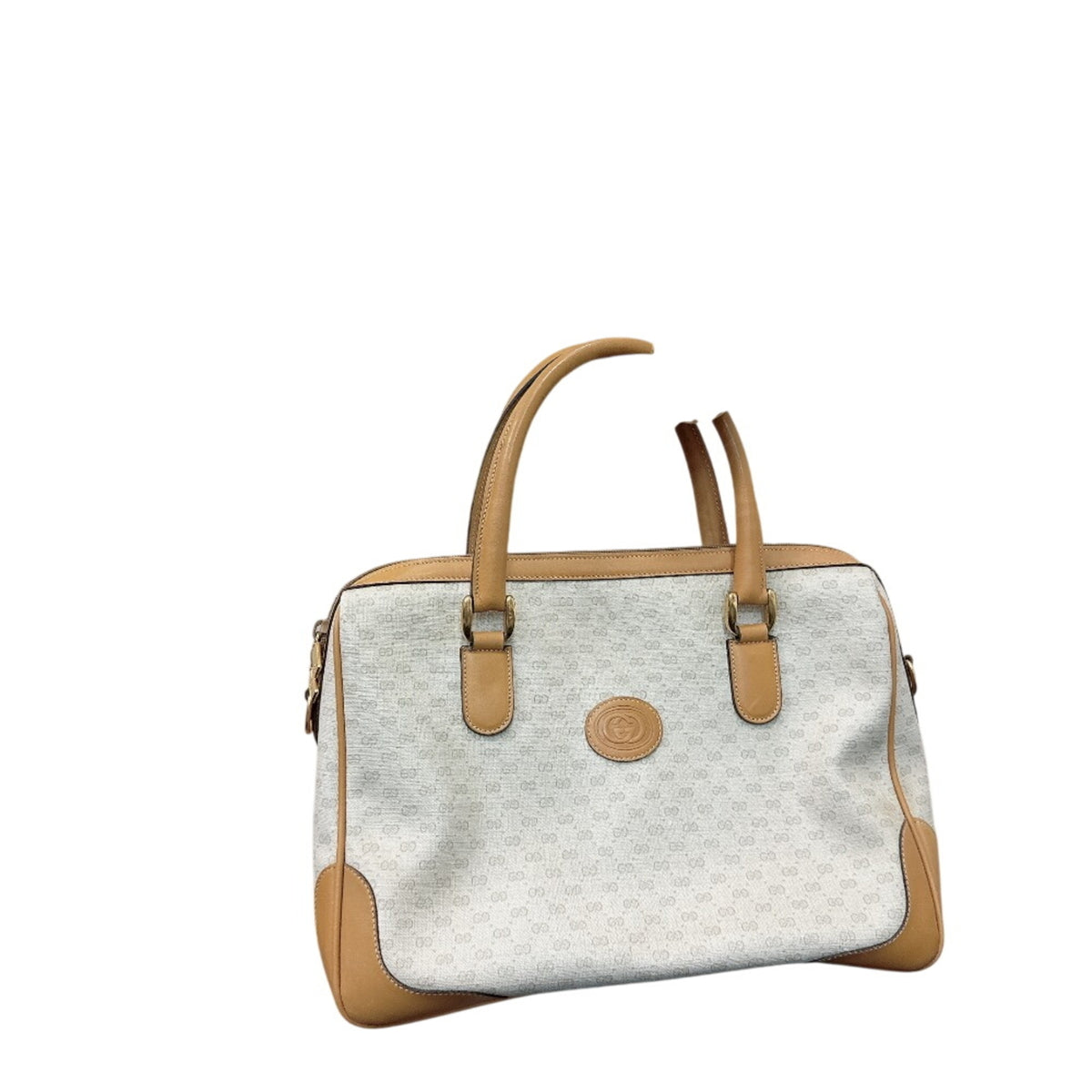 Gucci Microguccissima Beige Pvc Handbag (Pre-Owned)