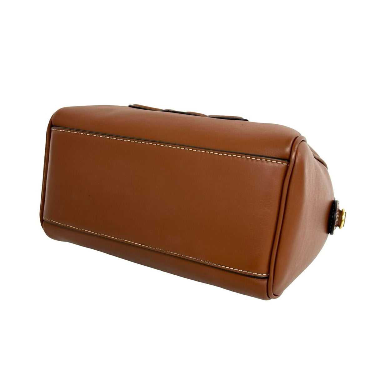 Celine Brown Leather Boston Bag Handbag Shoulder Bag (Pre-Owned)