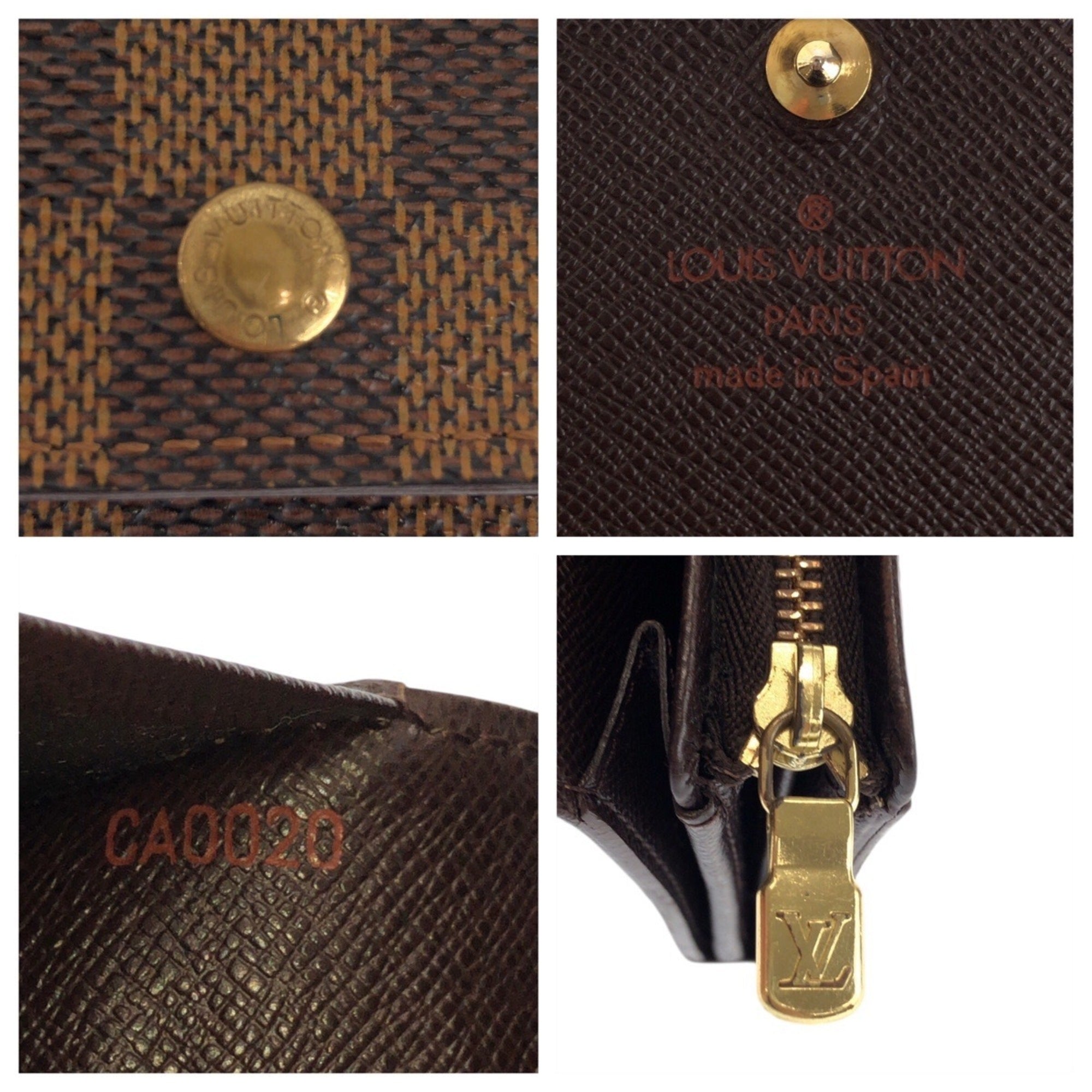 Louis Vuitton Brown Damier Canvas Pvc Middle Wallet (Bi-Fold) (Pre-Owned)