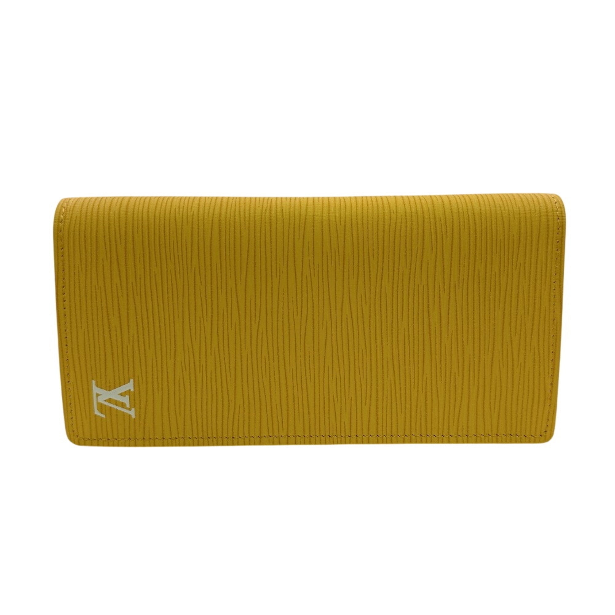 Louis Vuitton Yellow Leather Long Wallet (Bi-Fold) (Pre-Owned)
