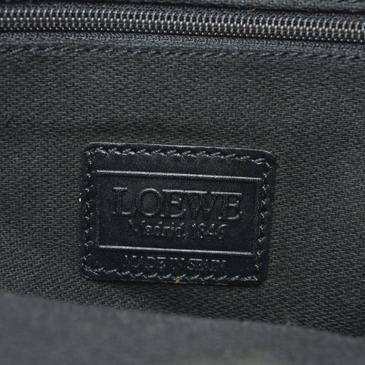 Loewe Black Canvas Leather Shoulder Bag (Pre-Owned)