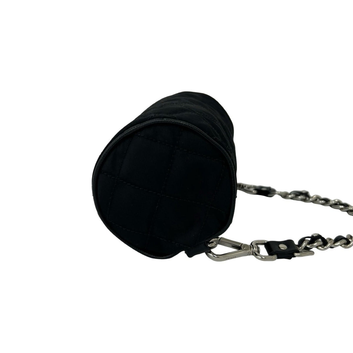 Prada Black Nylon Leather Handbag Pouch (Pre-Owned)