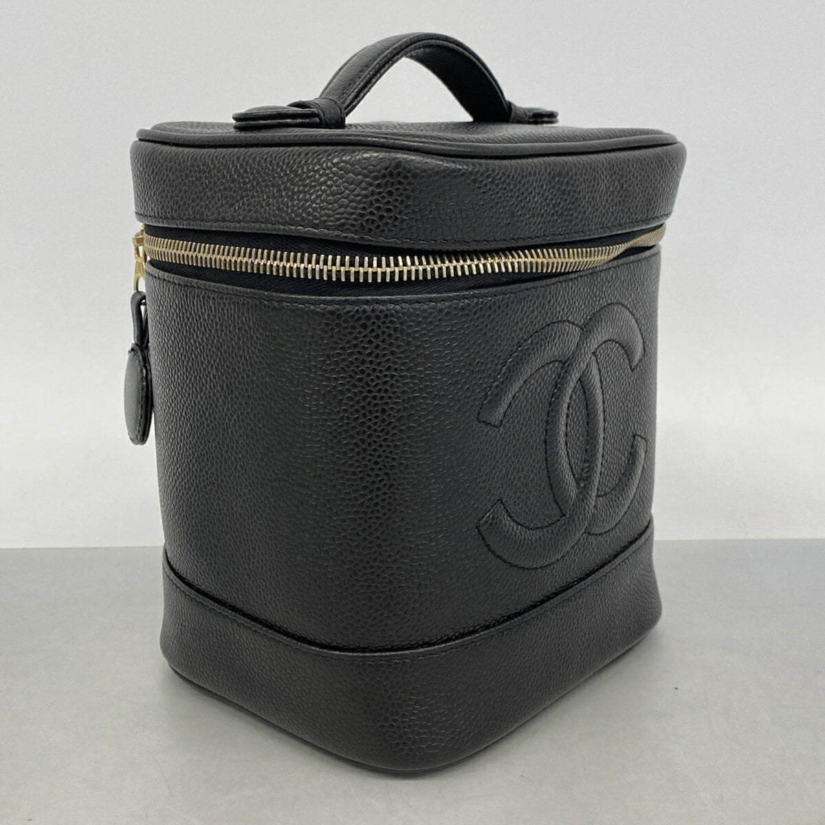 Chanel Black Grained Calfskin Vanity Bag (Pre-Owned)