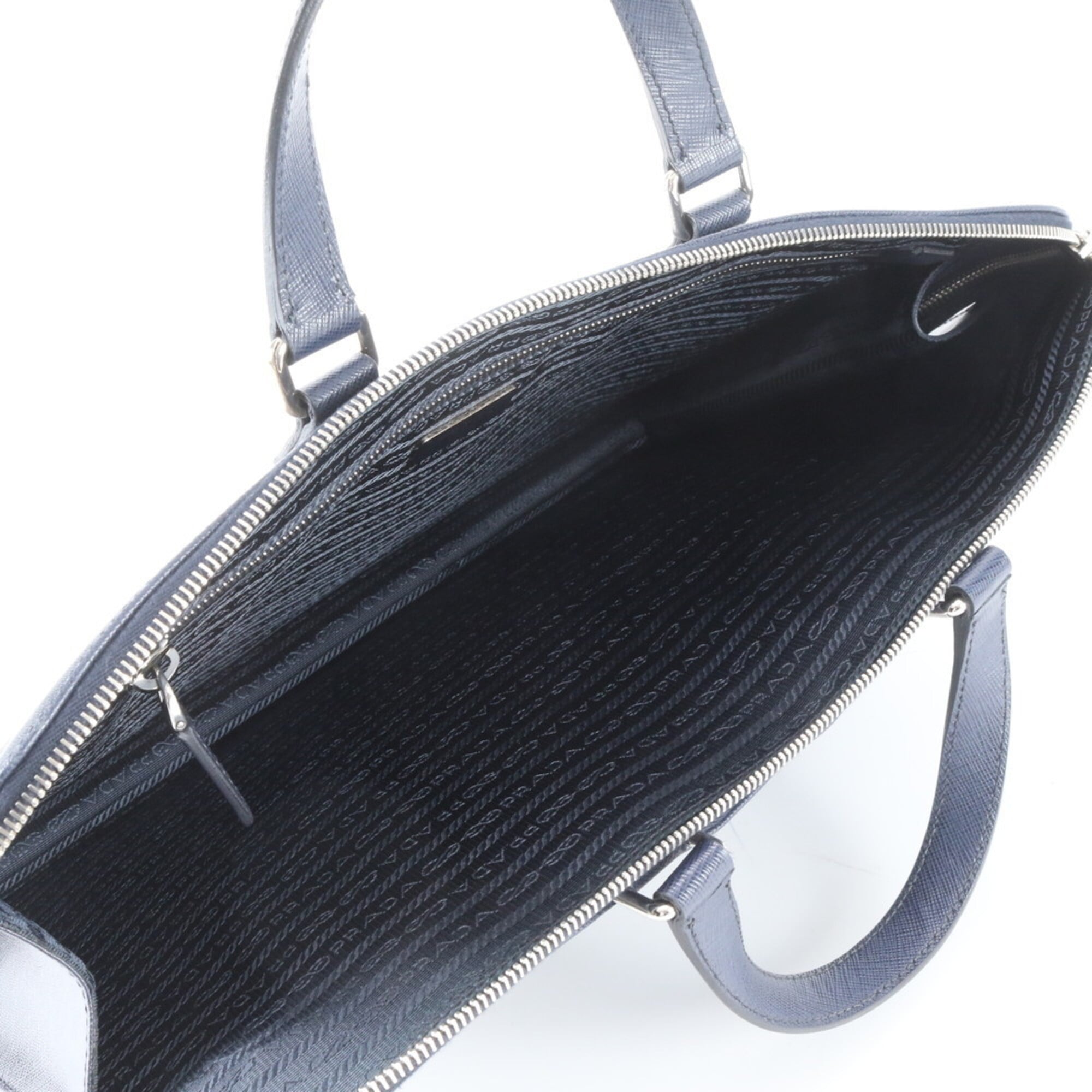 Prada Navy Leather Handbag (Pre-Owned)