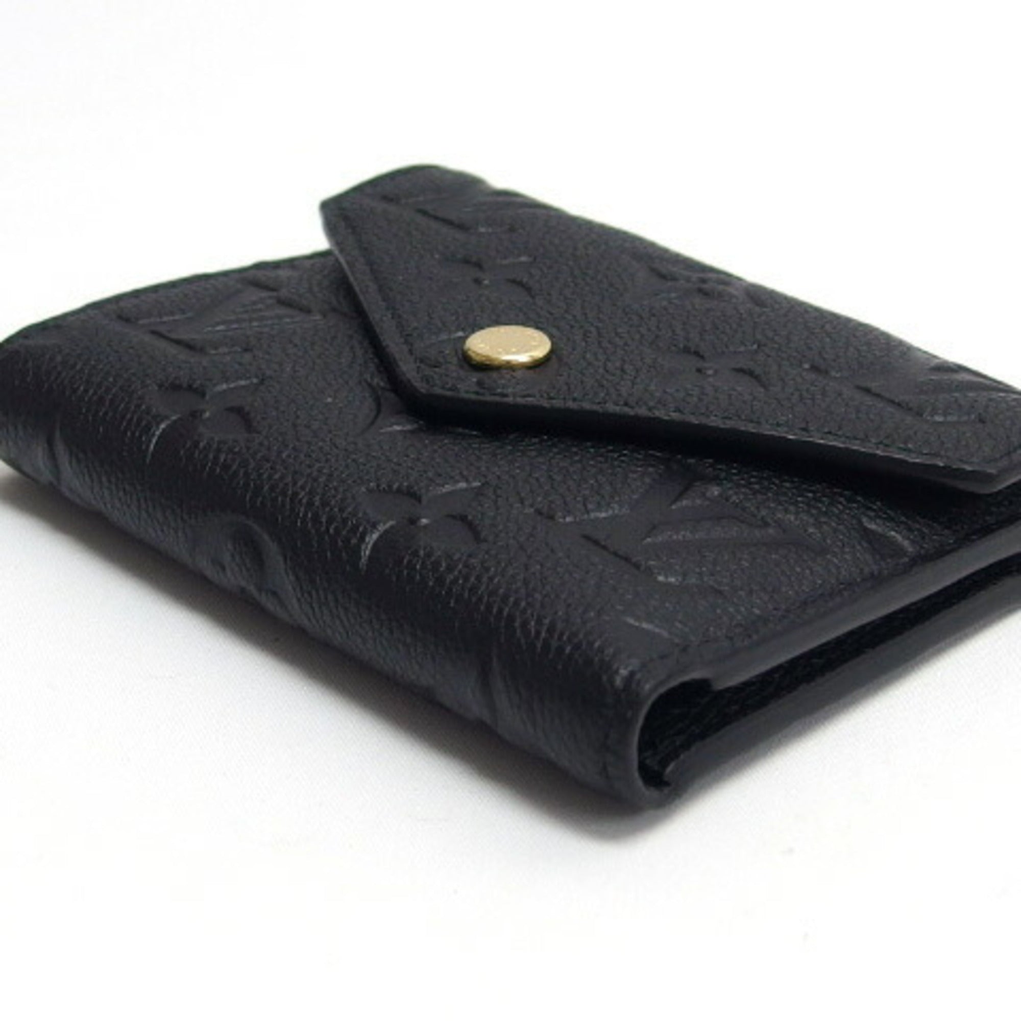 Louis Vuitton Black Noir Monogram Empreinte Leather Wallet (Tri-Fold) (Pre-Owned)