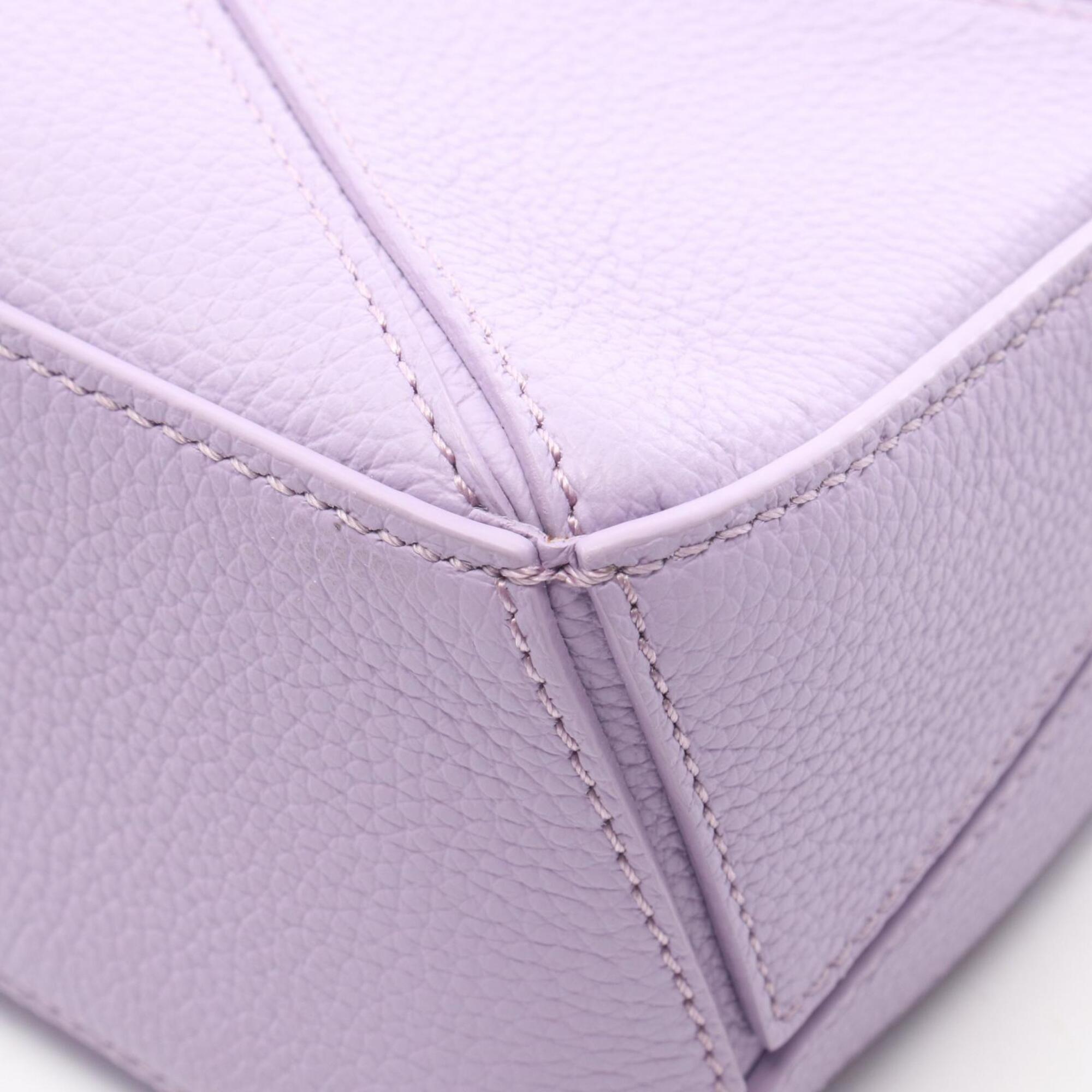 Loewe Purple Leather Handbag (Pre-Owned)