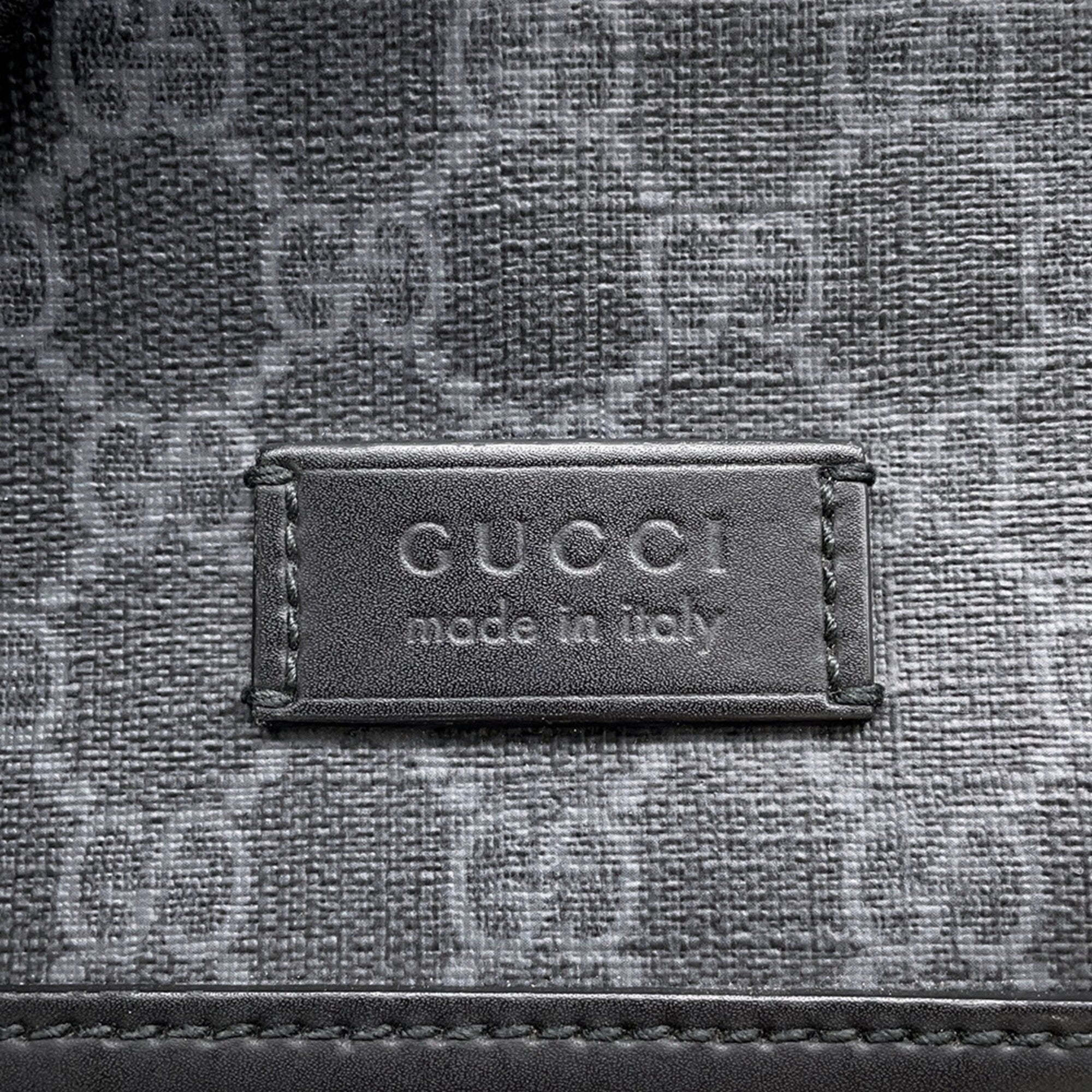 Gucci Black Blue Red Color Pvc Leather Messenger Bag Shoulder Bag (Pre-Owned)
