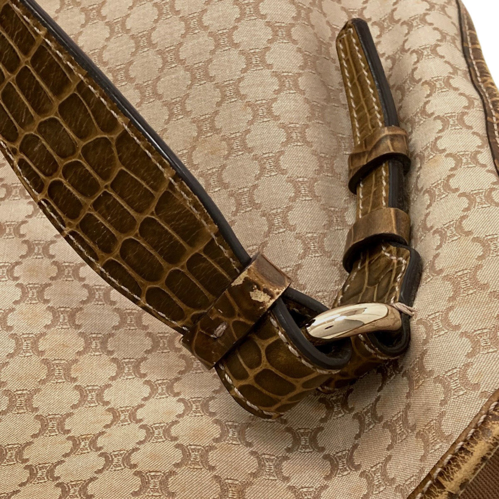 Celine Beige Canvas Tote Bag (Pre-Owned)