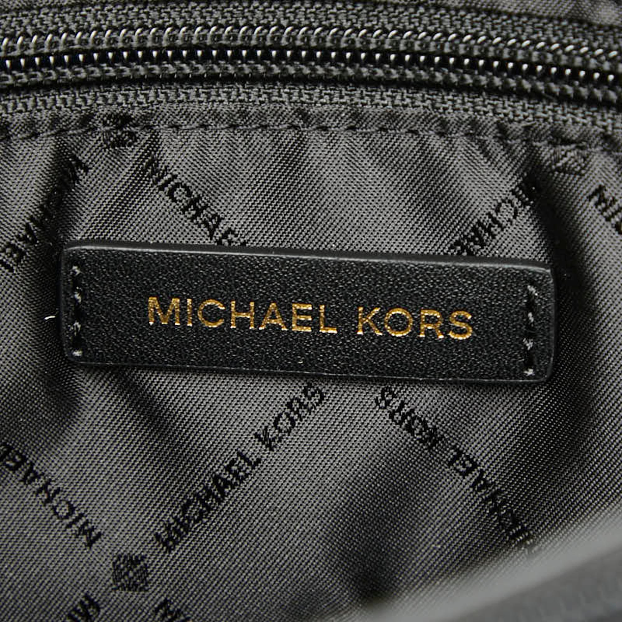 Michael Kors Black Leather Handbag Tote Bag (Pre-Owned)