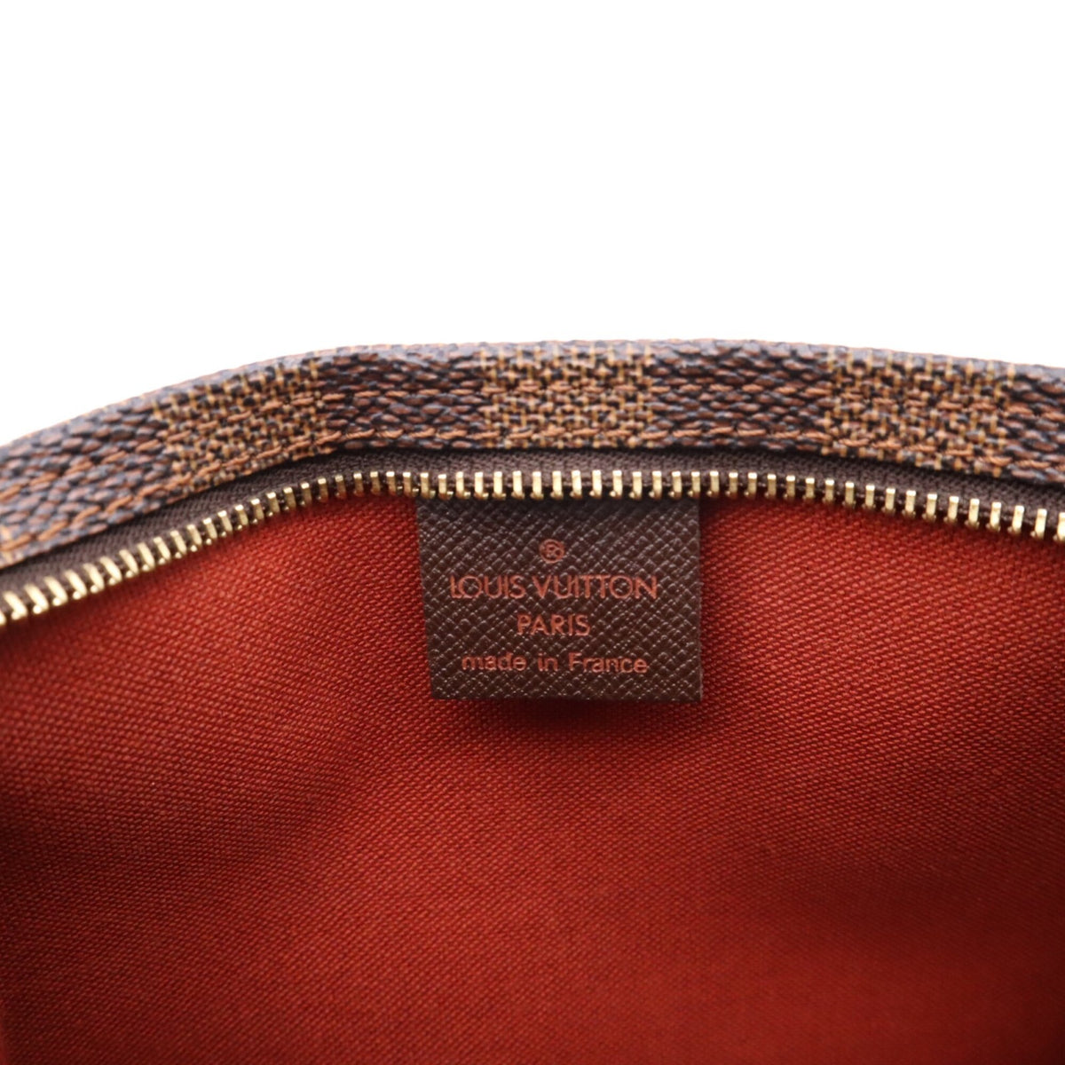Louis Vuitton Beige Brown Coated Canvas Leather Handbag (Pre-Owned)