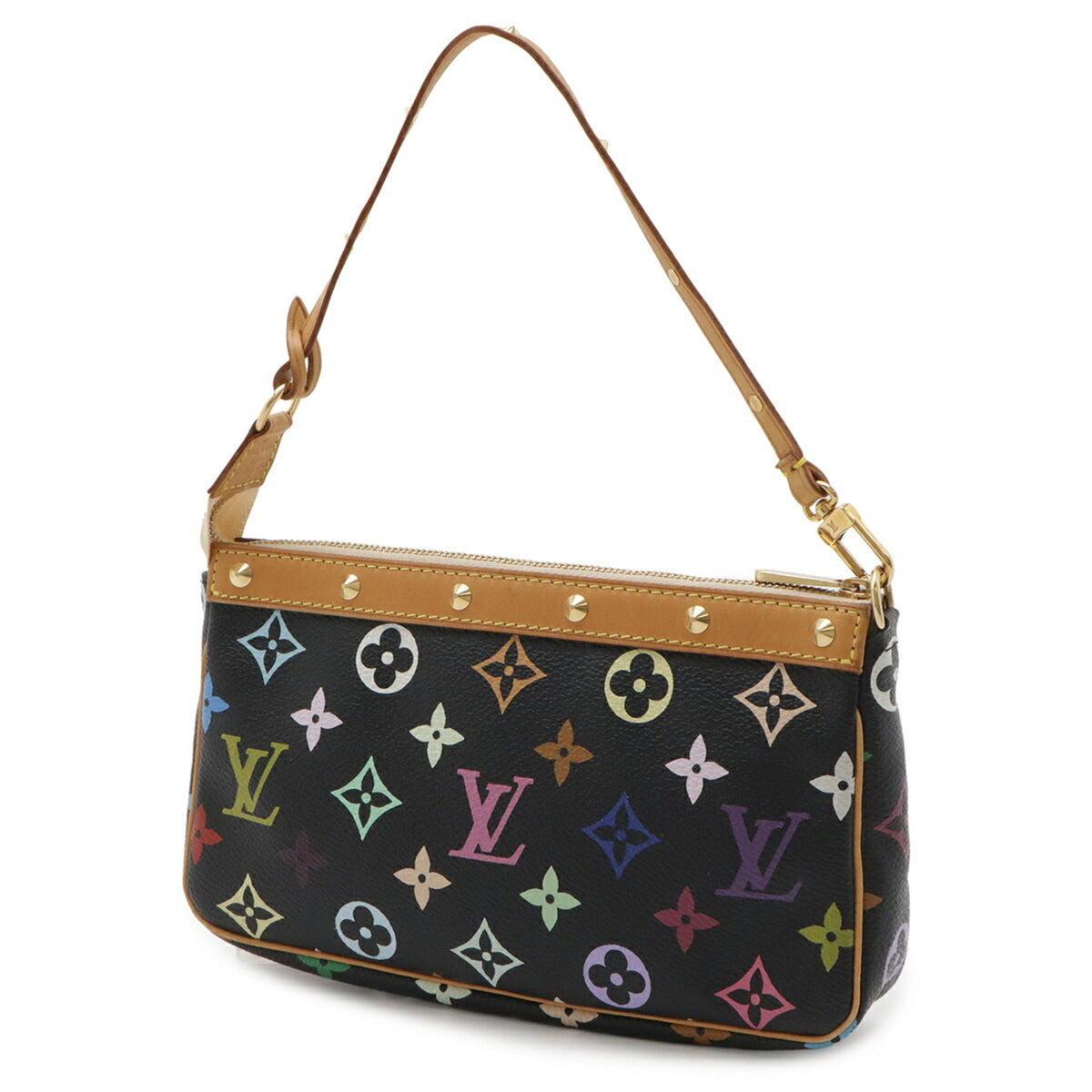 Louis Vuitton Monogram Multicolore Black Noir Monogram Multicolore Handbag Pochette (Pre-Owned)