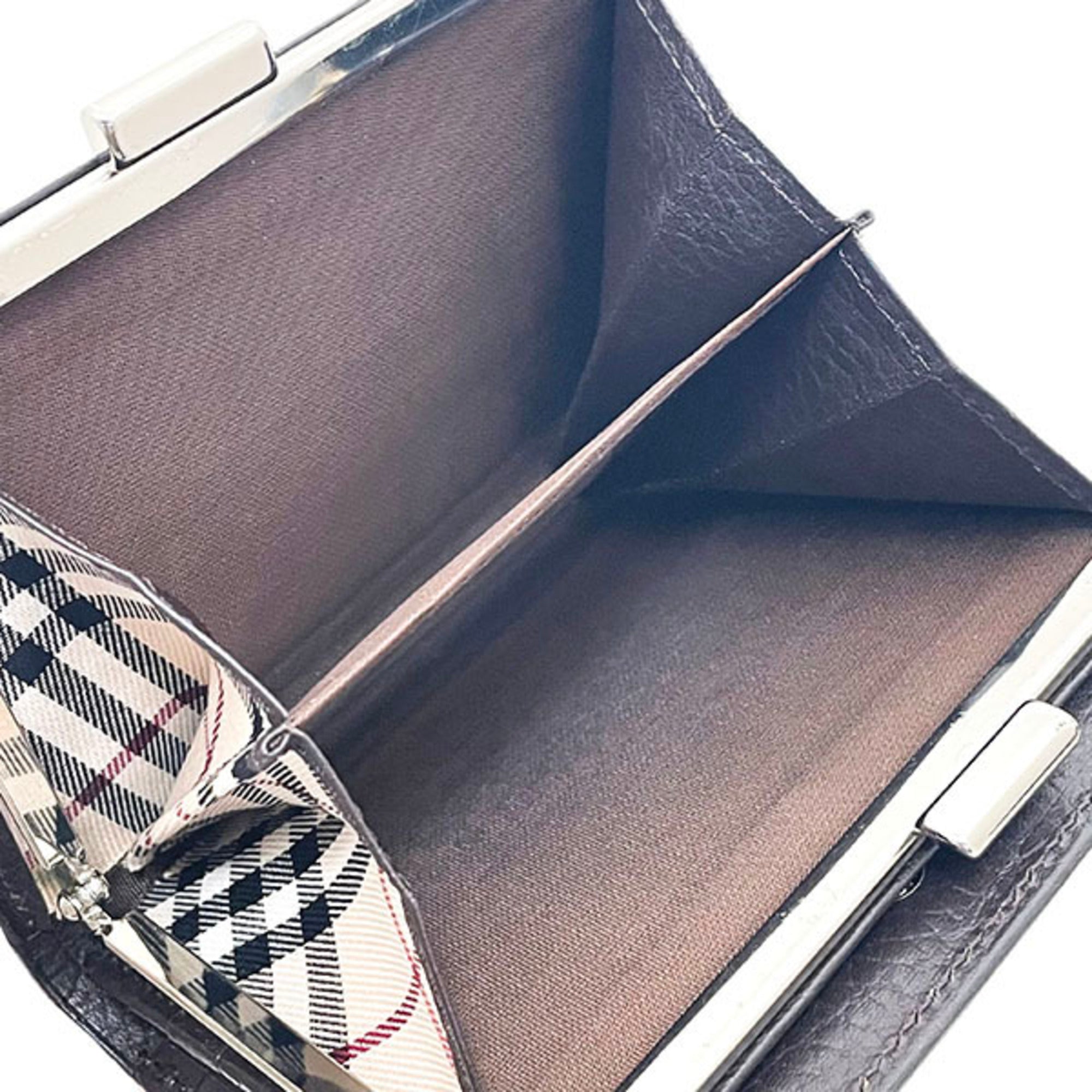 Burberry Dark Brown Leather Wallet (Bi-Fold) (Pre-Owned)