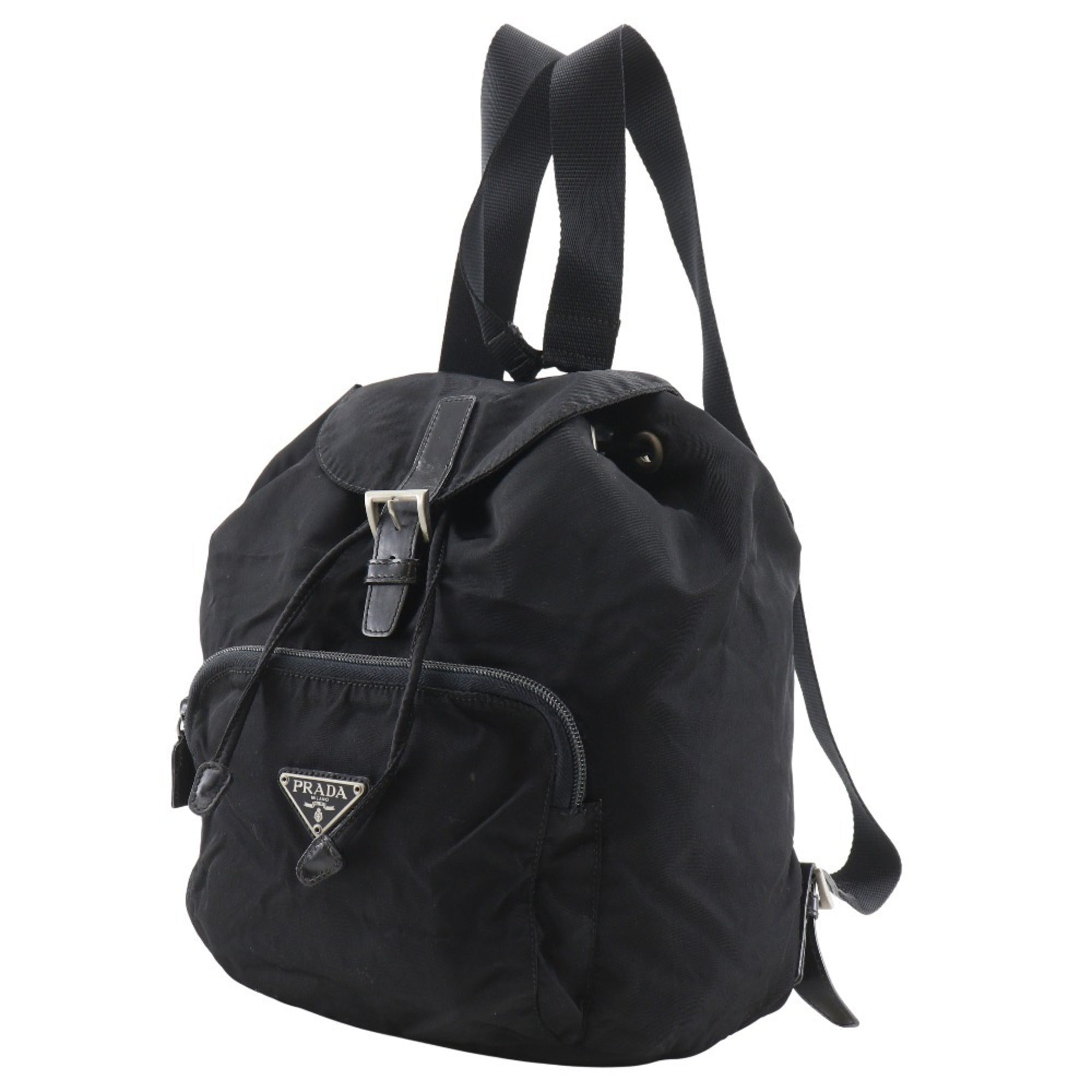 Prada Black Nylon Backpack Tote Bag (Pre-Owned)
