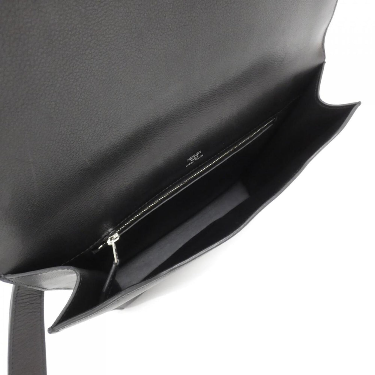 Hermes Black Evergrain Leather Handbag (Pre-Owned)