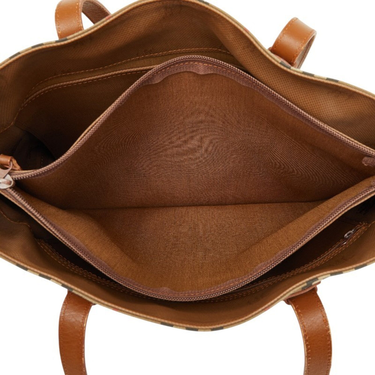 Burberry Beige Black Canvas Leather Pvc Shoulder Bag Tote Bag (Pre-Owned)