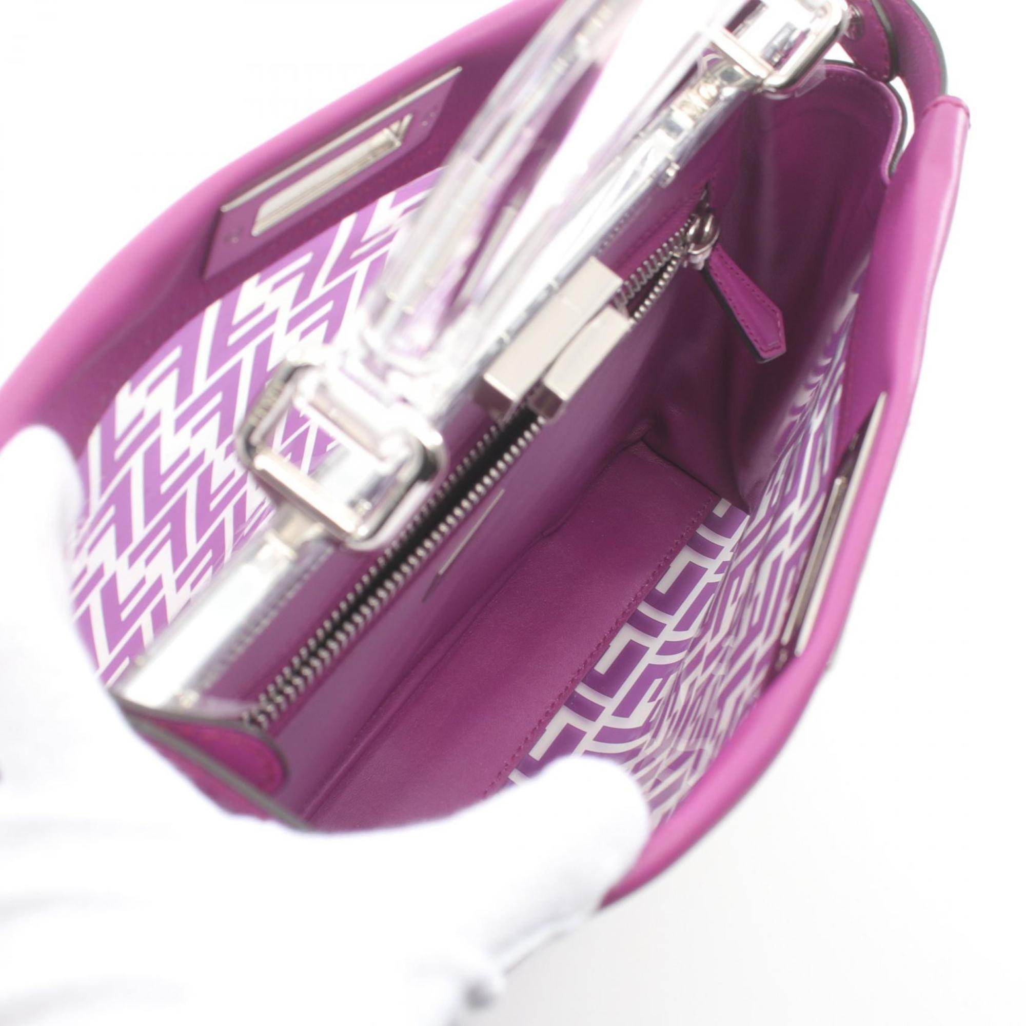 Fendi Purple Vinyl Leather Handbag (Pre-Owned)