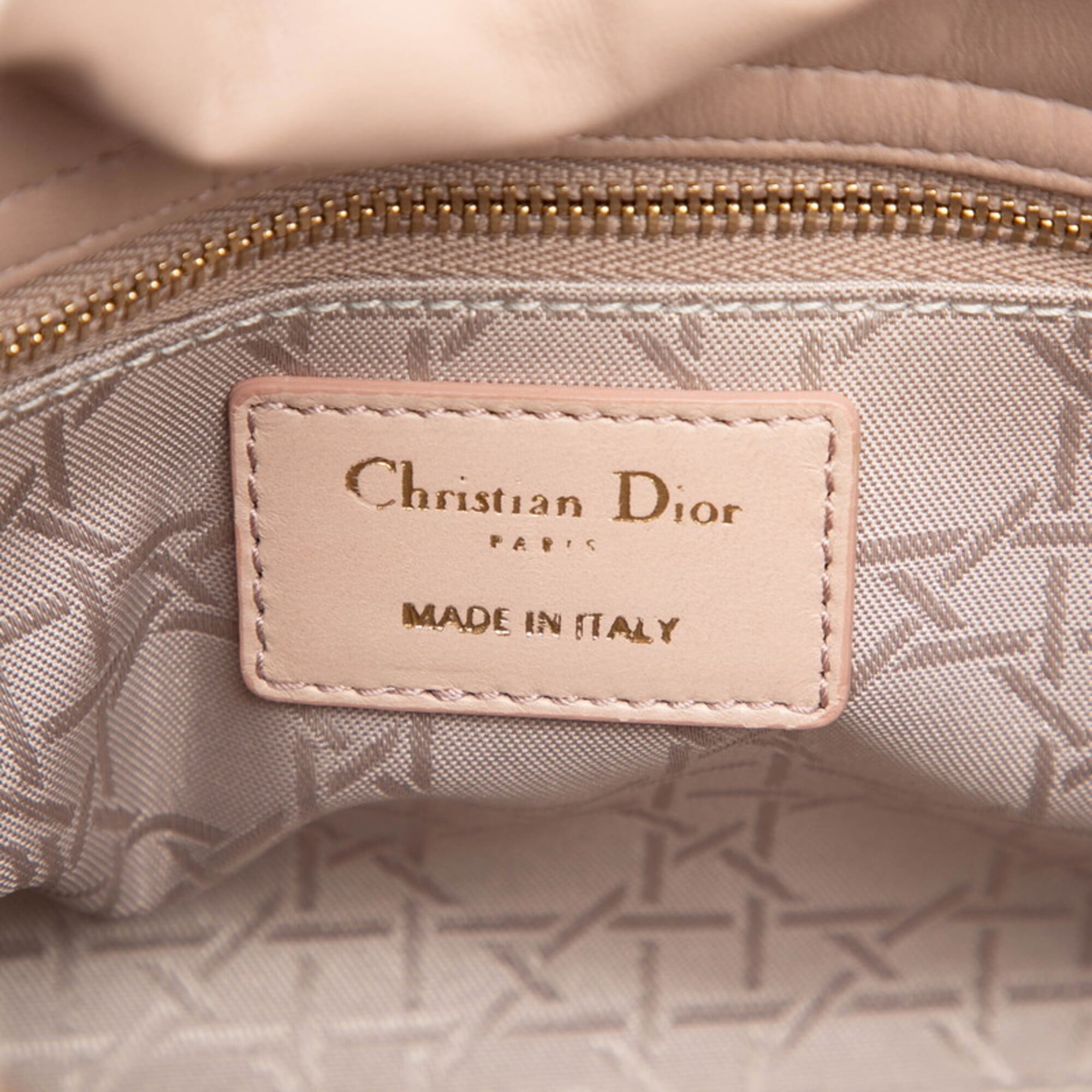 Christian Dior Beige Leather Handbag Shoulder Bag (Pre-Owned)