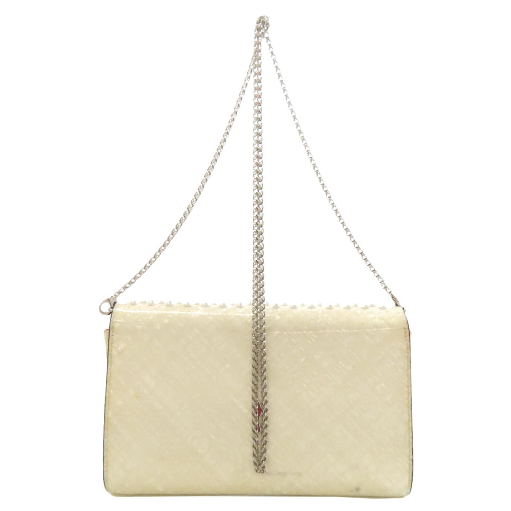 Christian Louboutin White Leather Shoulder Bag (Pre-Owned)