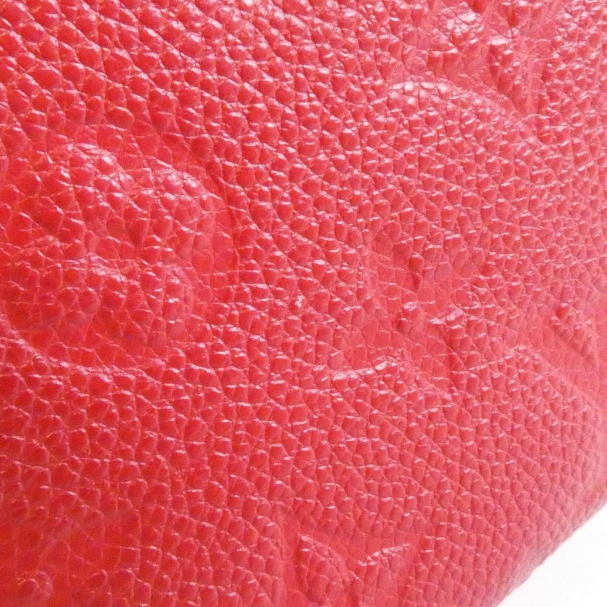 Louis Vuitton Red Color Leather Shoulder Bag (Pre-Owned)